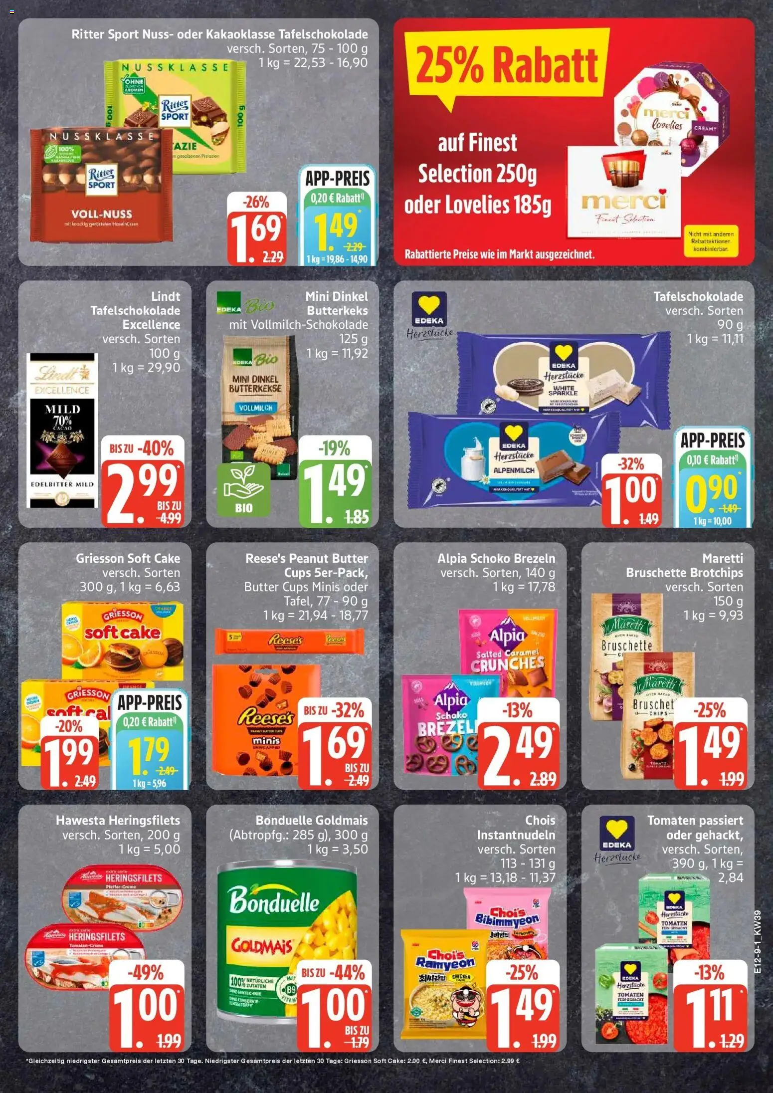 Edeka Prospekt Kiel (ab 21.09.2026) » Angebote Online | Seite: 9 | Produkte: Butter, Ritter sport, Tomaten, Chips