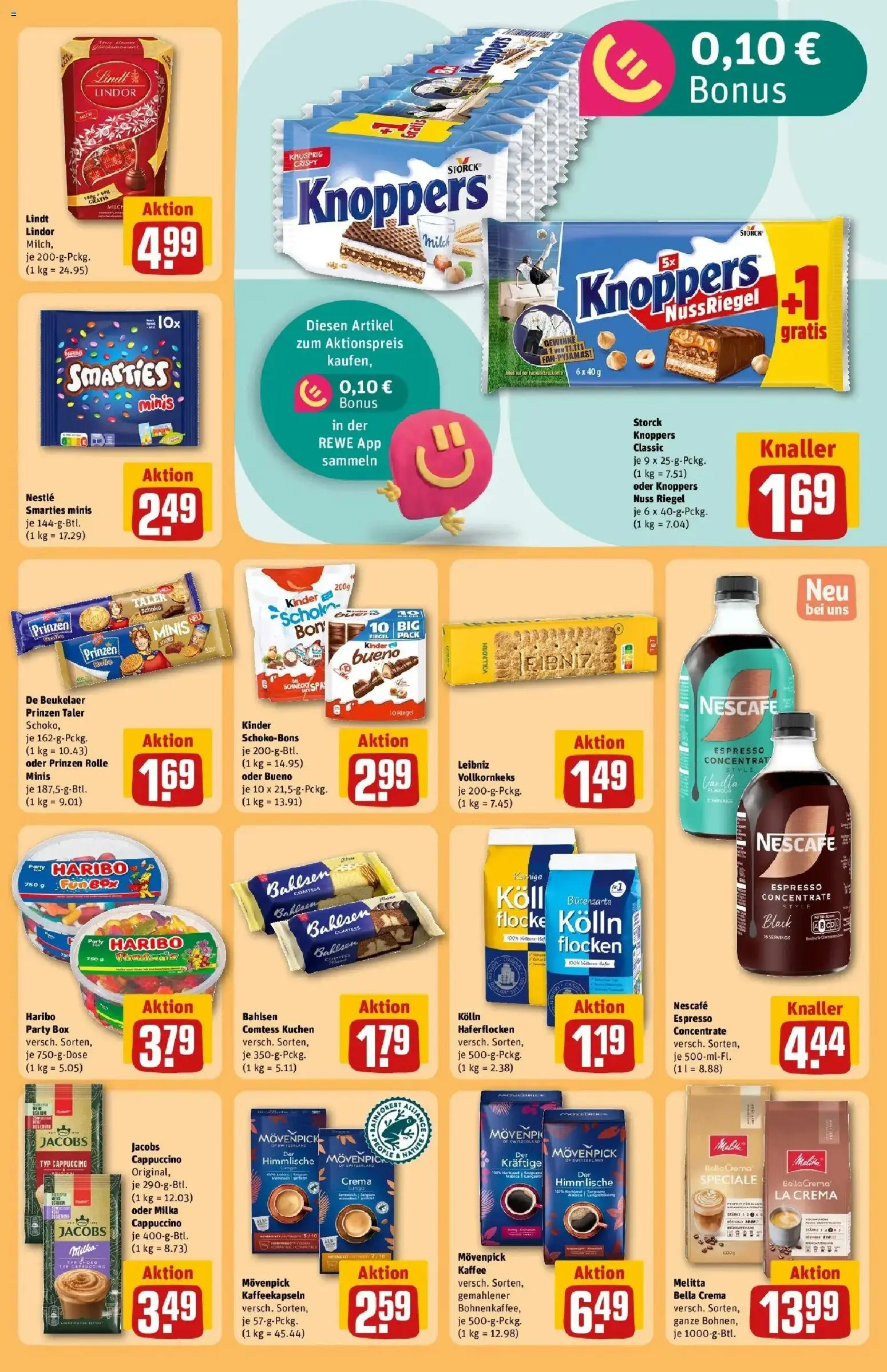 Rewe Prospekt Oldenburg – gültig ab 08.06.2026 | Seite: 23 | Produkte: Milka, Knoppers, Kuchen, Flocken
