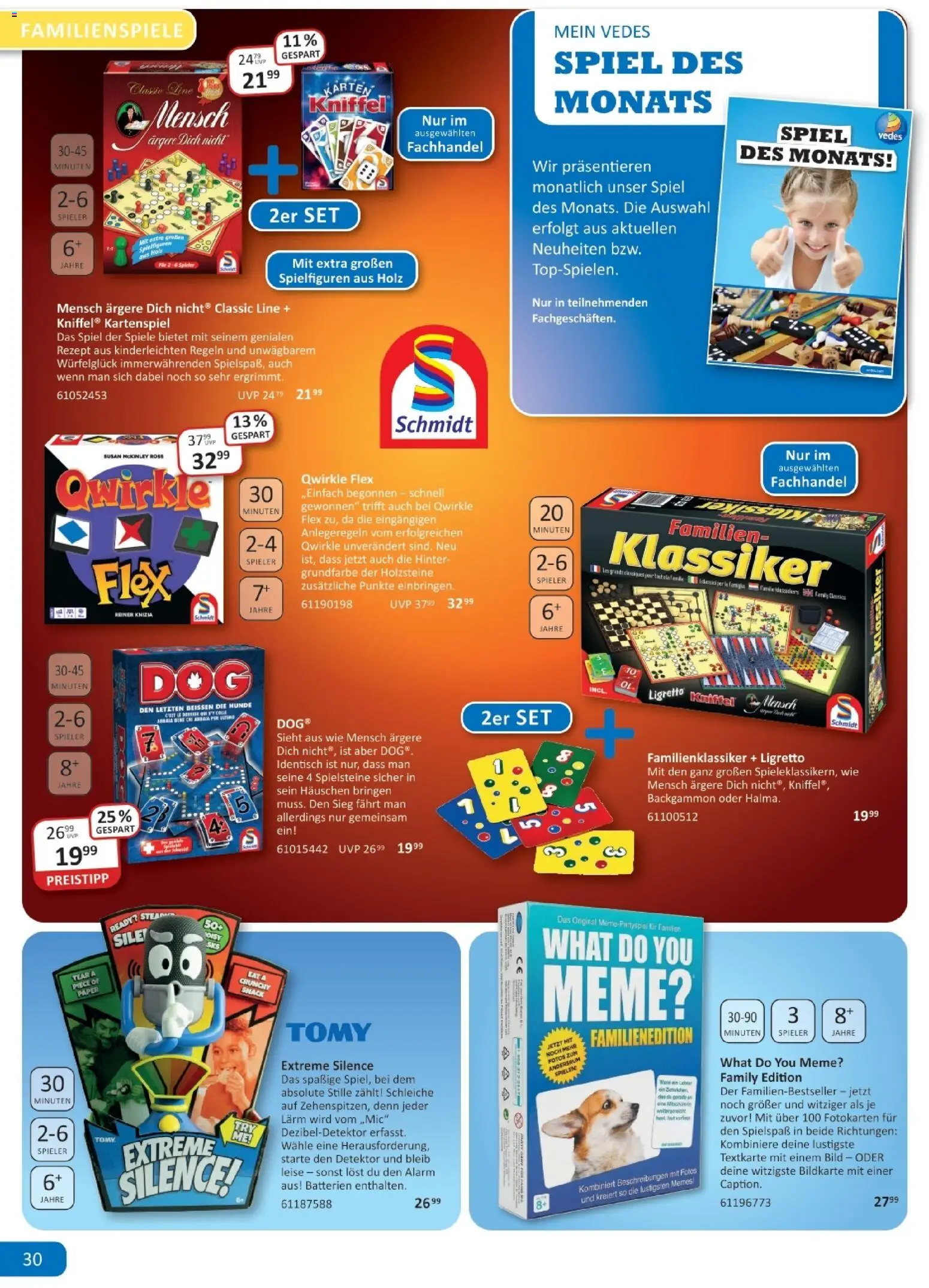 Vedes Spiele-, Buch- und Kreativprospekt – gültig ab 24.08.2026 | Seite: 30 | Produkte: Spiel, Batterien