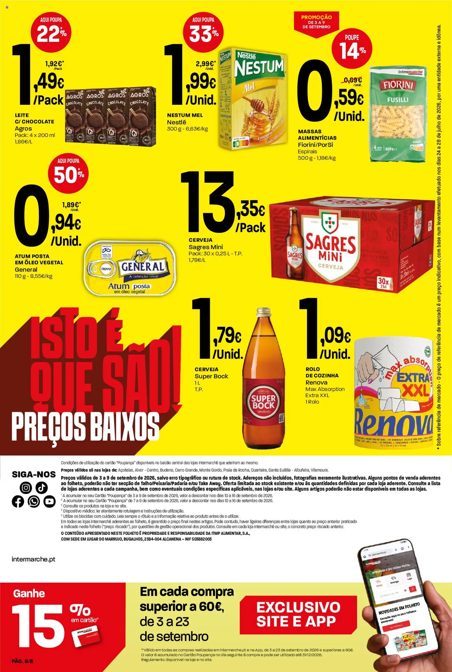 Intermarché Folheto Mini │ válido de 03/09/2026 | Página: 8 | Produtos: Atum, Leite, Nestlé, Mel