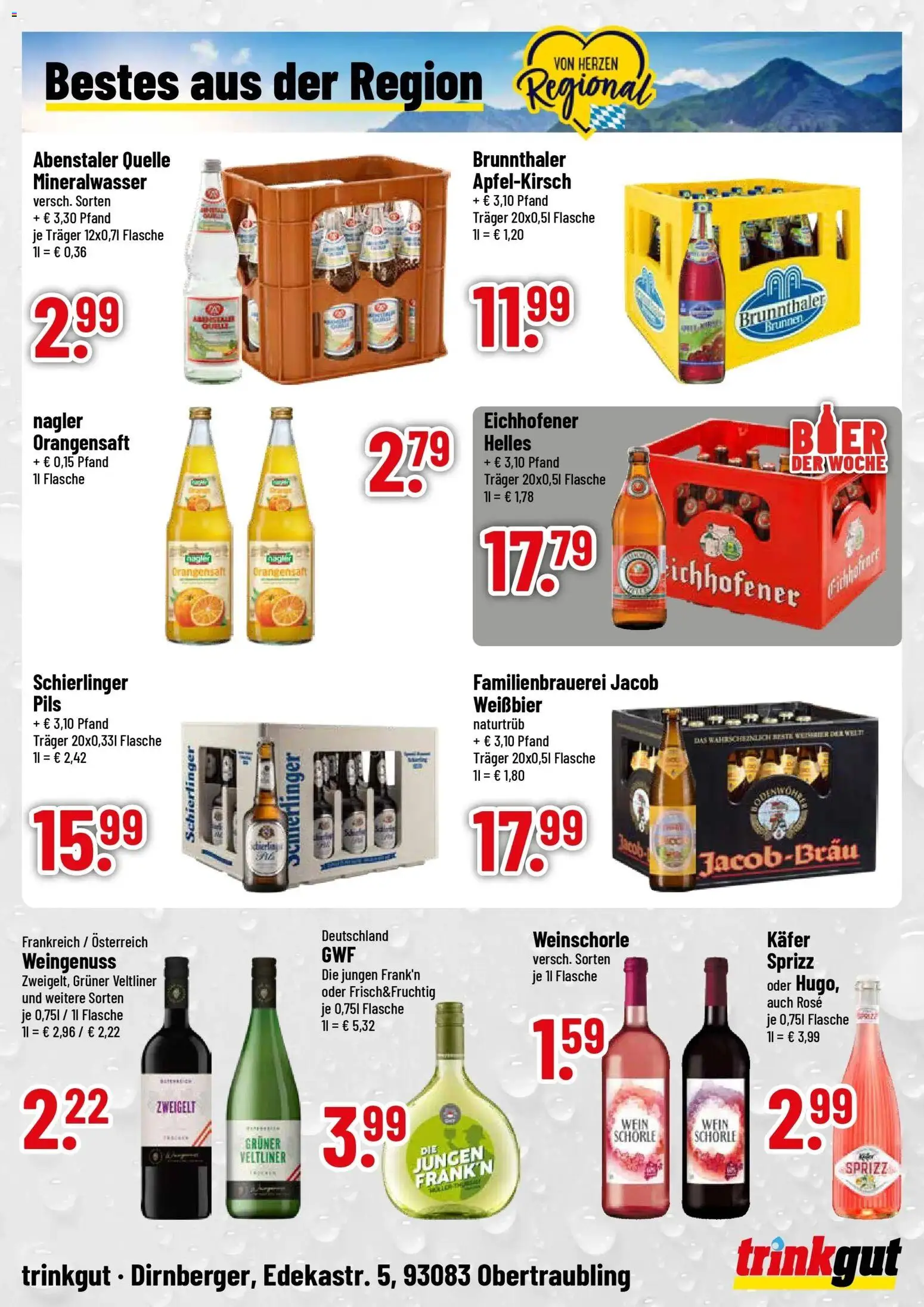 Trinkgut Prospekt Obertraubling (ab 21.09.2026) » Angebote online | Seite: 4 | Produkte: Weißbier, Pils, Weinschorle, Wein