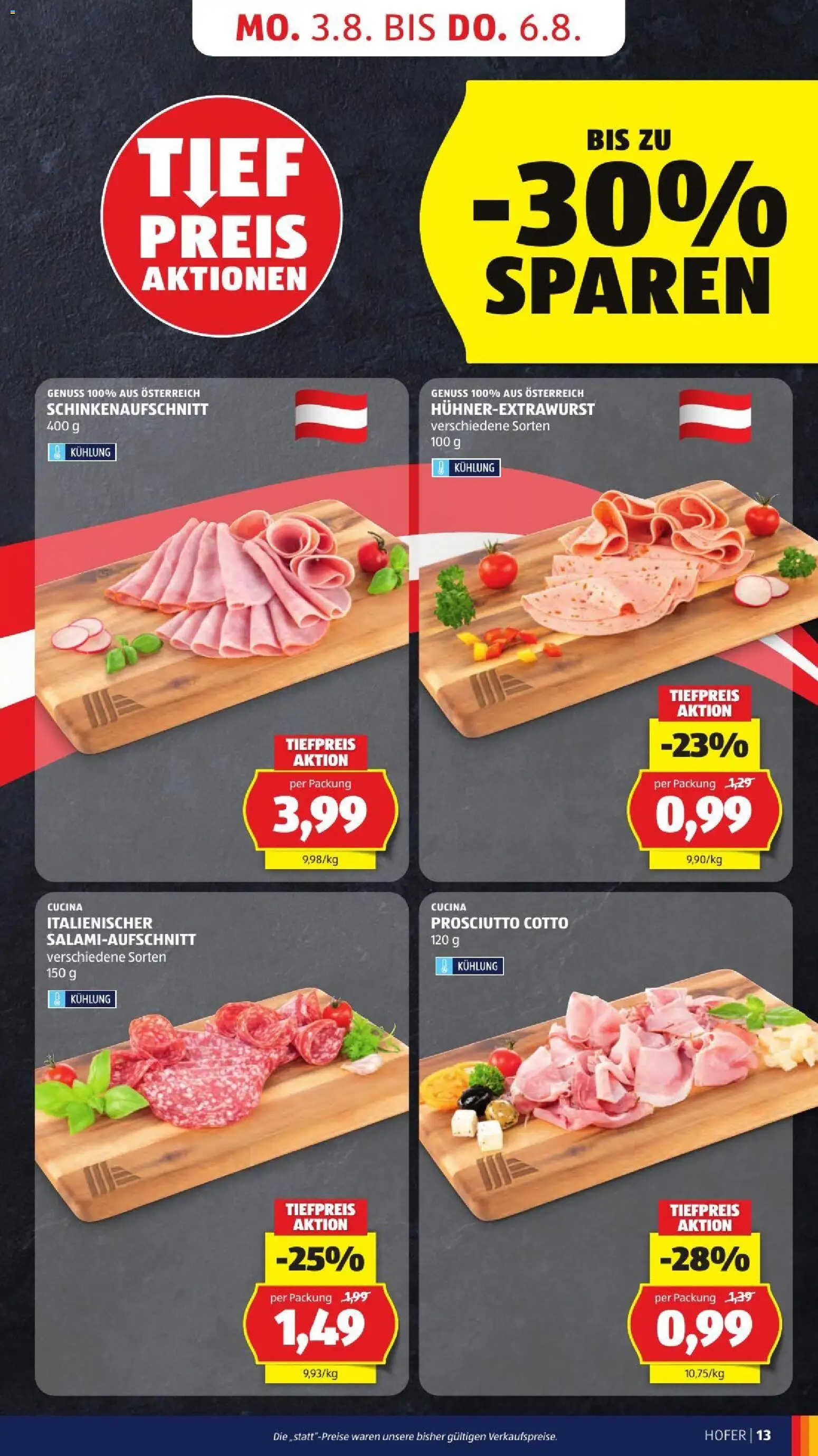 Hofer Flugblatt gültig ab 31.07.2026 | Seite: 19 | Produkte: Salami