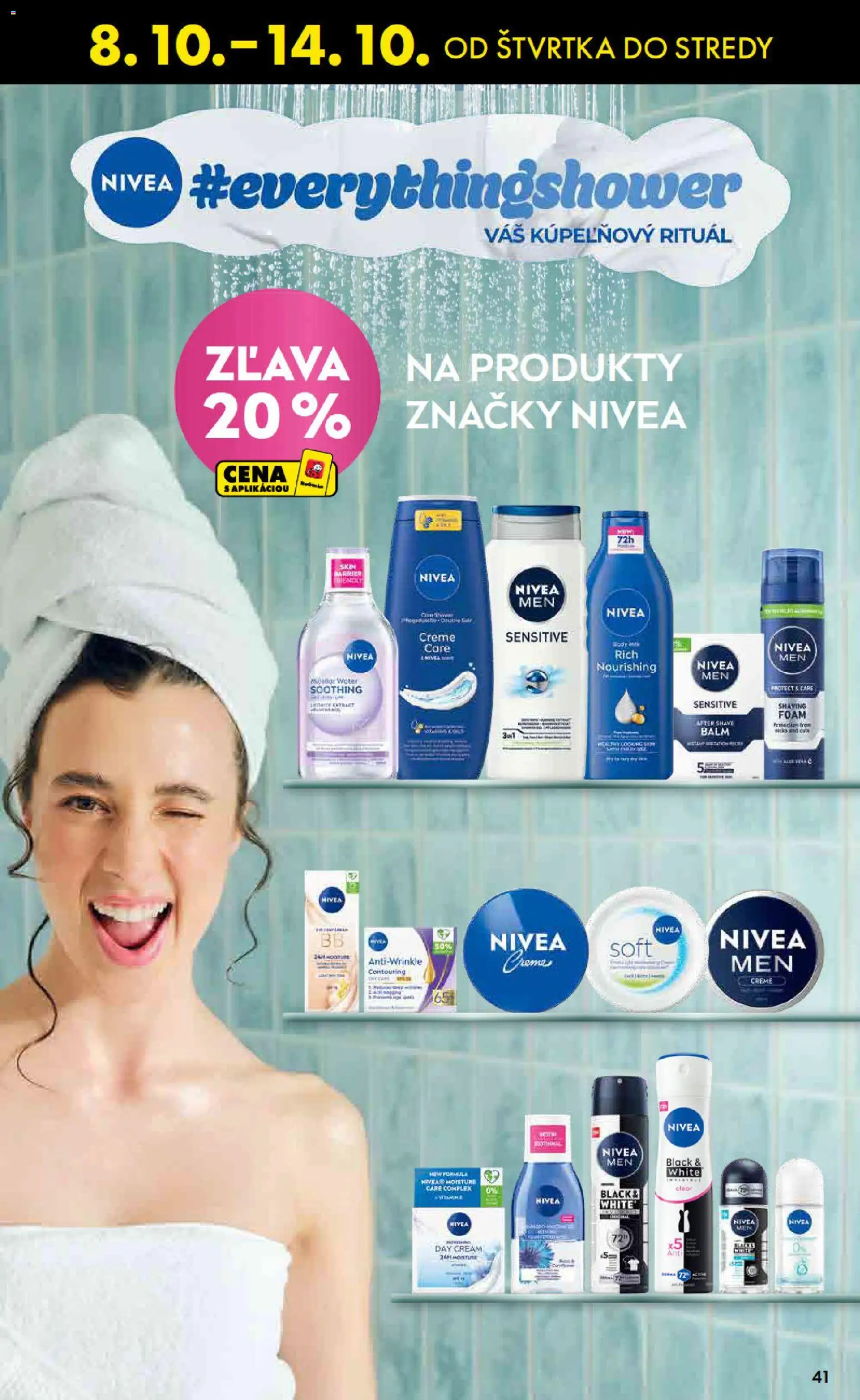 Nové Biedronka akcie – leták je platný od 08.10.2026 | Strana: 41 | Produkty: Nivea