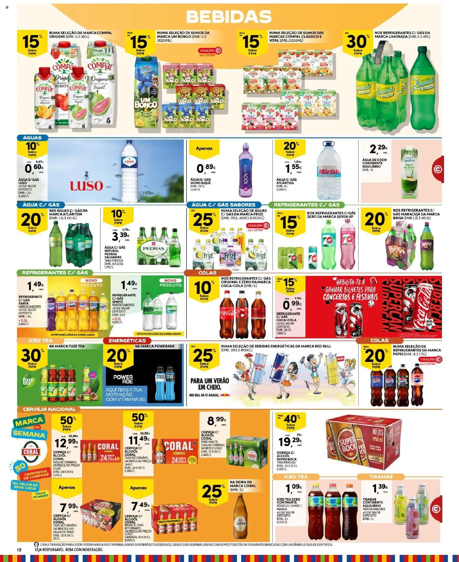 Continente Madeira │ válido de 14/07/2026 | Página: 12 | Produtos: Refrigerante, Fanta, Super bock, Cerveja