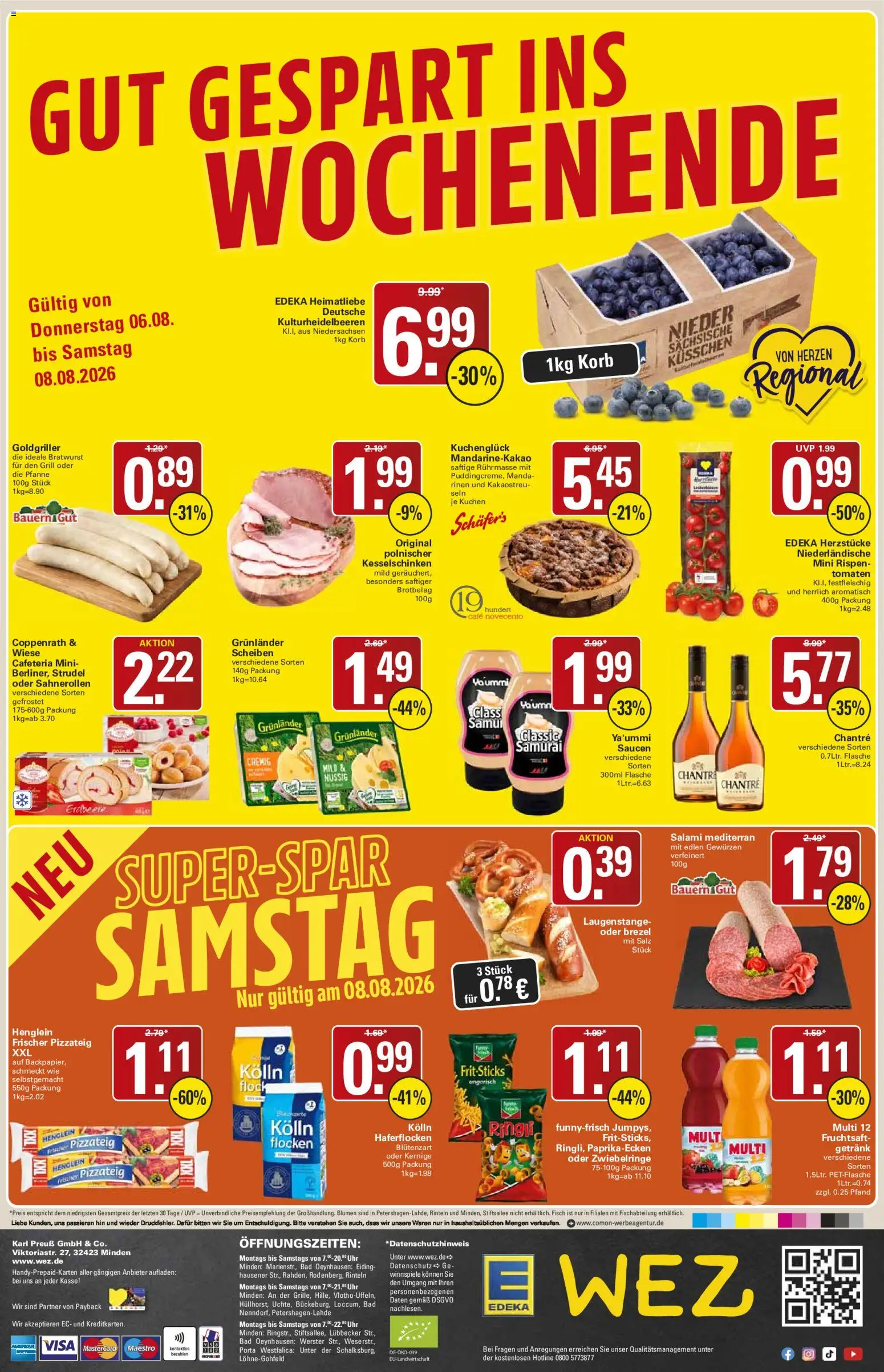 WEZ Prospekt – gültig ab 03.08.2026 | Seite: 16 | Produkte: Bad, Tomaten, Fruchtsaft, Uhr