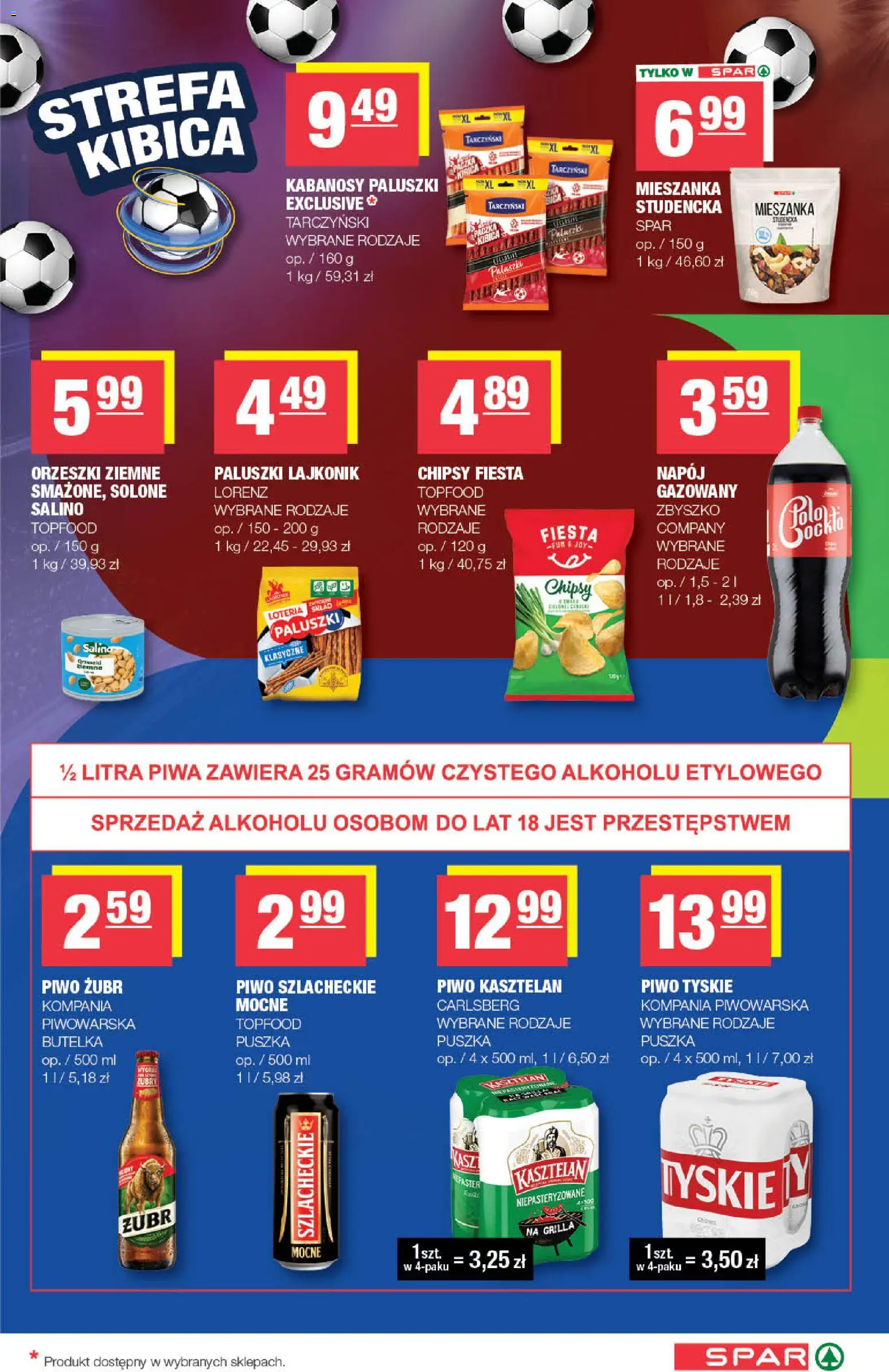 Spar gazetka od 03.06.2026 | Strona: 7 | Produkty: Kabanosy, Paluszki, Orzeszki ziemne, Piwo