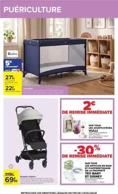 Carrefour - Prévisualisation de Lit parapluie, De la naissance à 3 ans (jusqu'à 15 kg). Tissu 100% polyester. 2 côtés filet. Ultraléger et facile à transporter avec sa housse. Pliage instantané. Livré avec matelas. Dimension couchage : 60 x 120 cm. valide à partir de 17/08/2026 | Page: 57 | Produits: Lit parapluie, Jouets, Livre, Parapluie