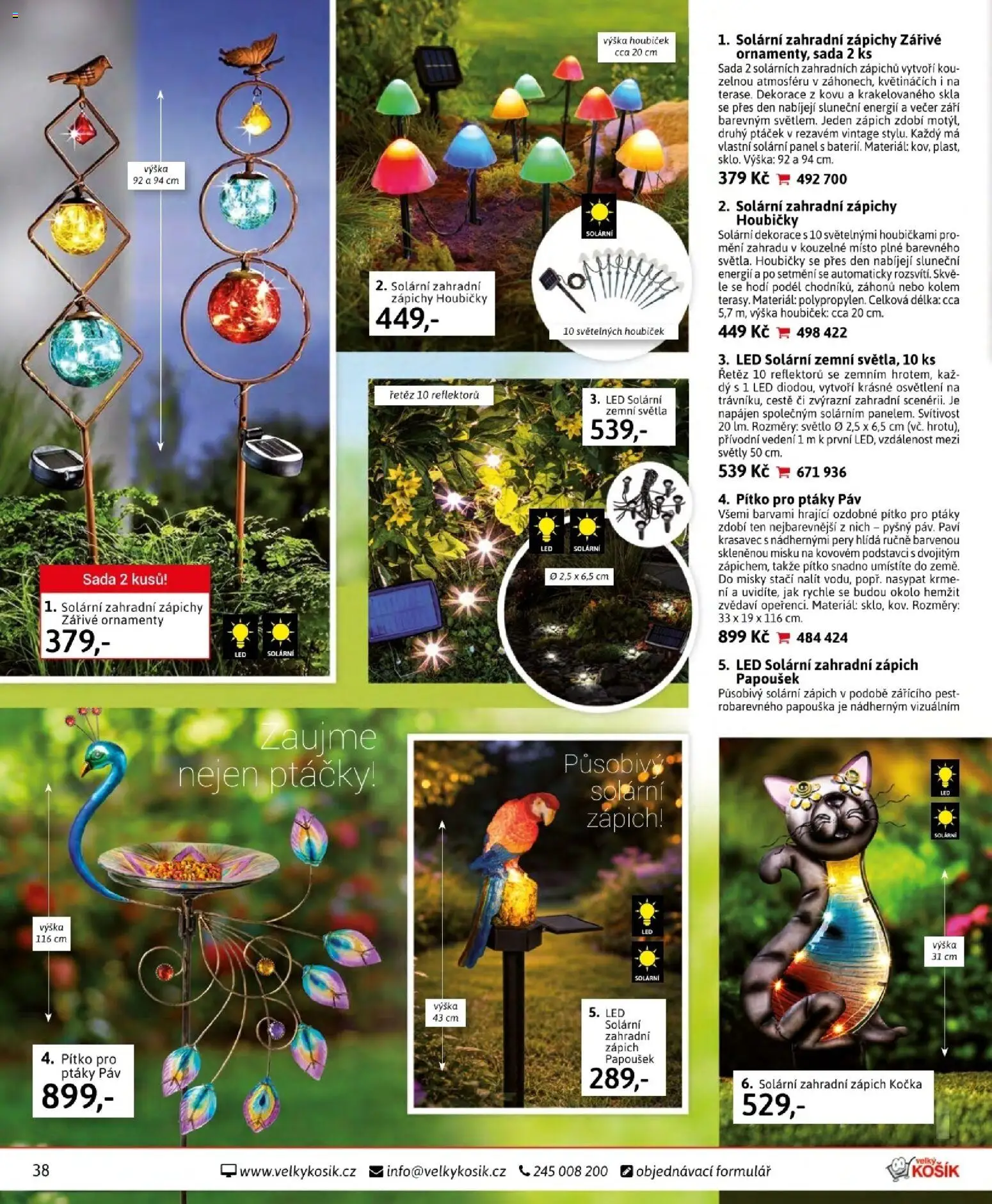 Velký Košík katalog červen 2026 od 01.06.2026 | Strana: 38 | Produkty: Zápich, LED, Dekorace