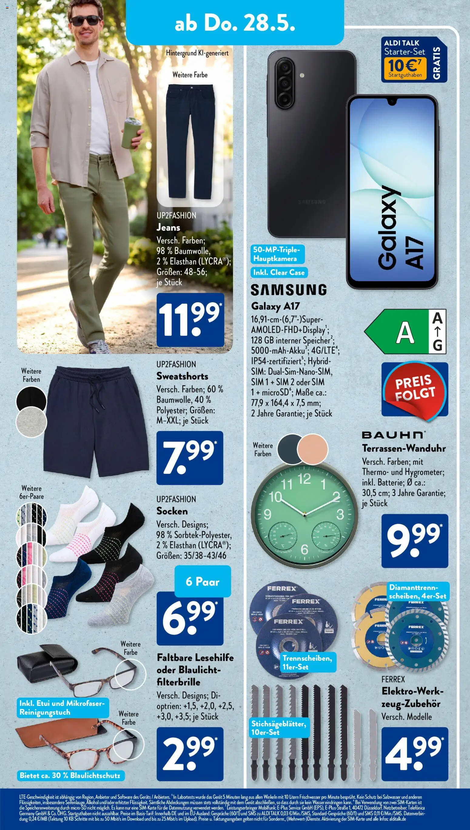 Aldi Süd Prospekt 	 – gültig ab 26.05.2026 | Seite: 10 | Produkte: Up2fashion, Sweatshorts, Samsung, Jeans
