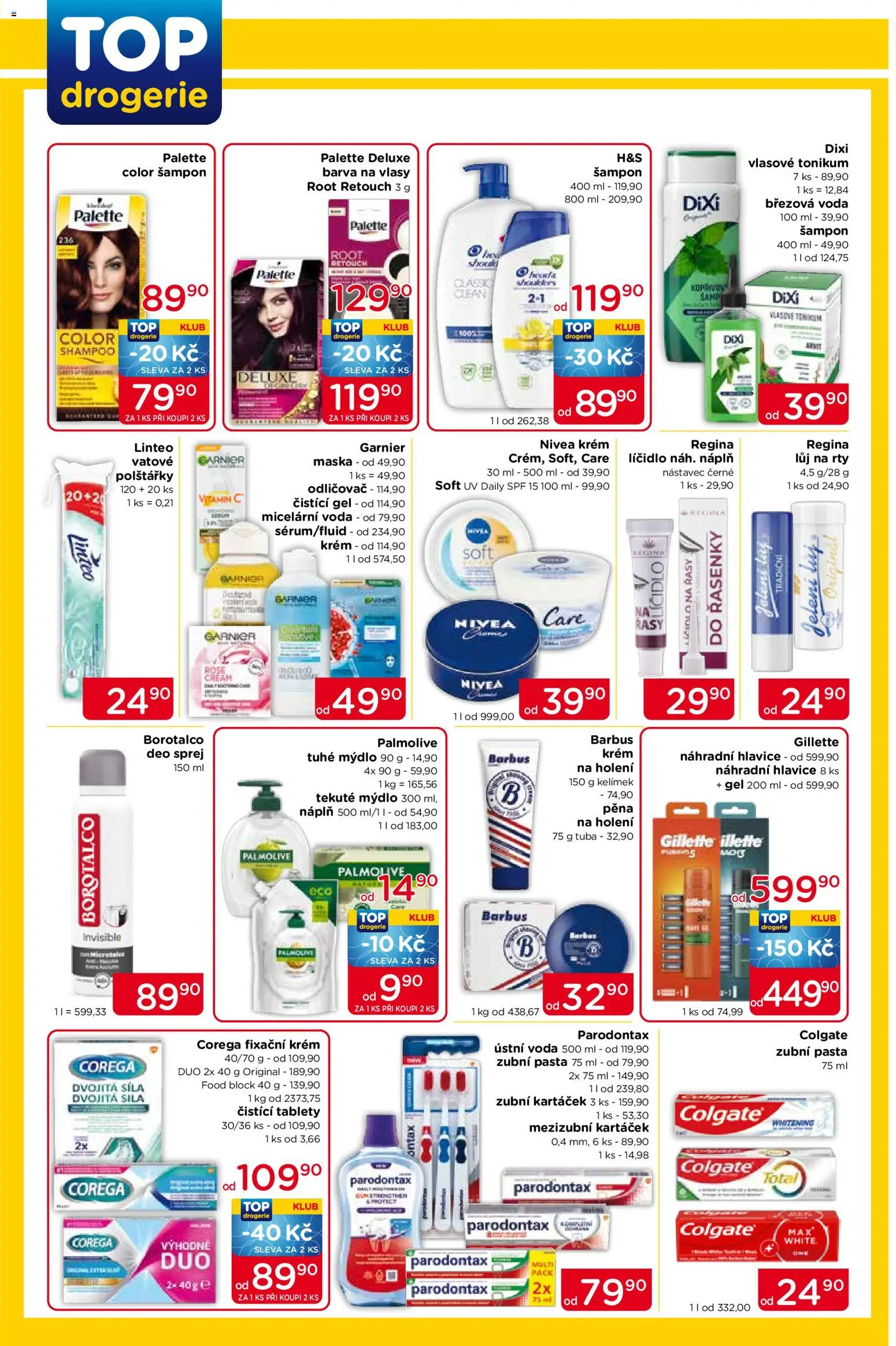 Top drogerie leták od 01.10.2026 | Strana: 2 | Produkty: Zubní kartáček, Drogerie, Borotalco, Šampon