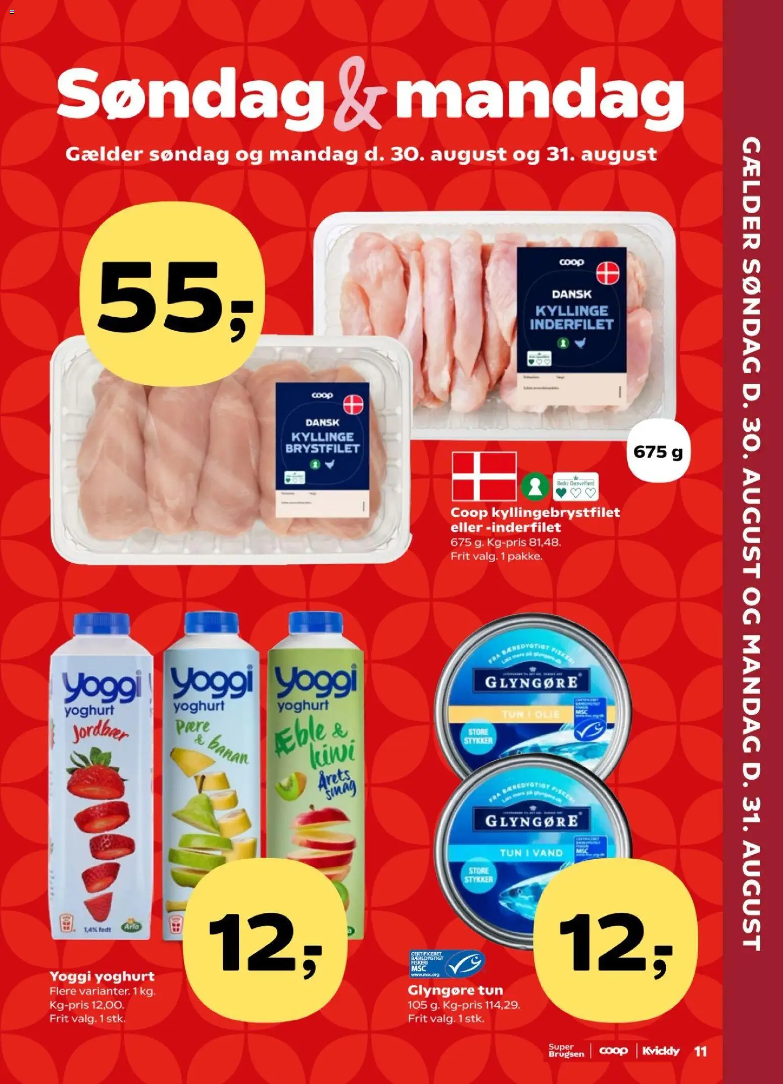 Super Brugsen tilbudsavis – gyldig fra 28/08/2026 | Side: 12 | Produkter: Yoghurt, Jordbær, Kiwi, Tun