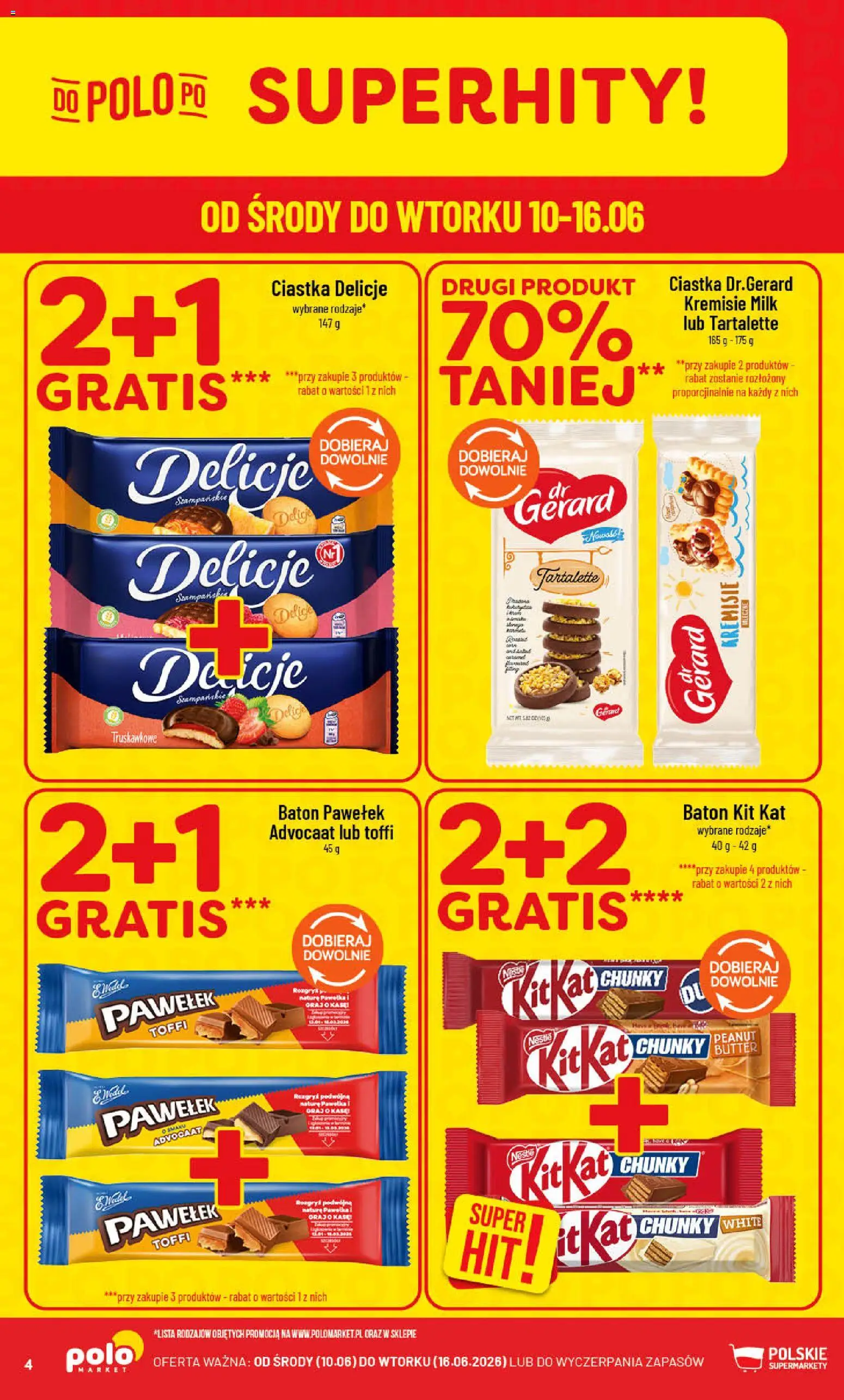 POLOmarket gazetka od 10.06.2026 | Strona: 4 | Produkty: Baton, Ciastka