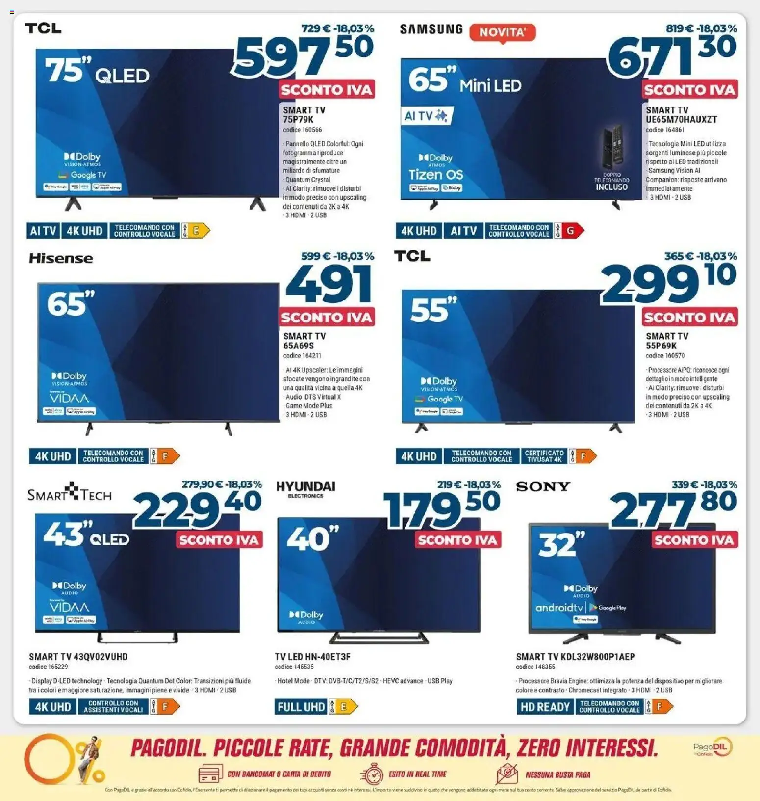 ﻿Trony volantino dal ﻿31/07/2026﻿ > ﻿Anteprima | Pagina: 6 | Prodotti: Telecomando, TV, USB, Samsung