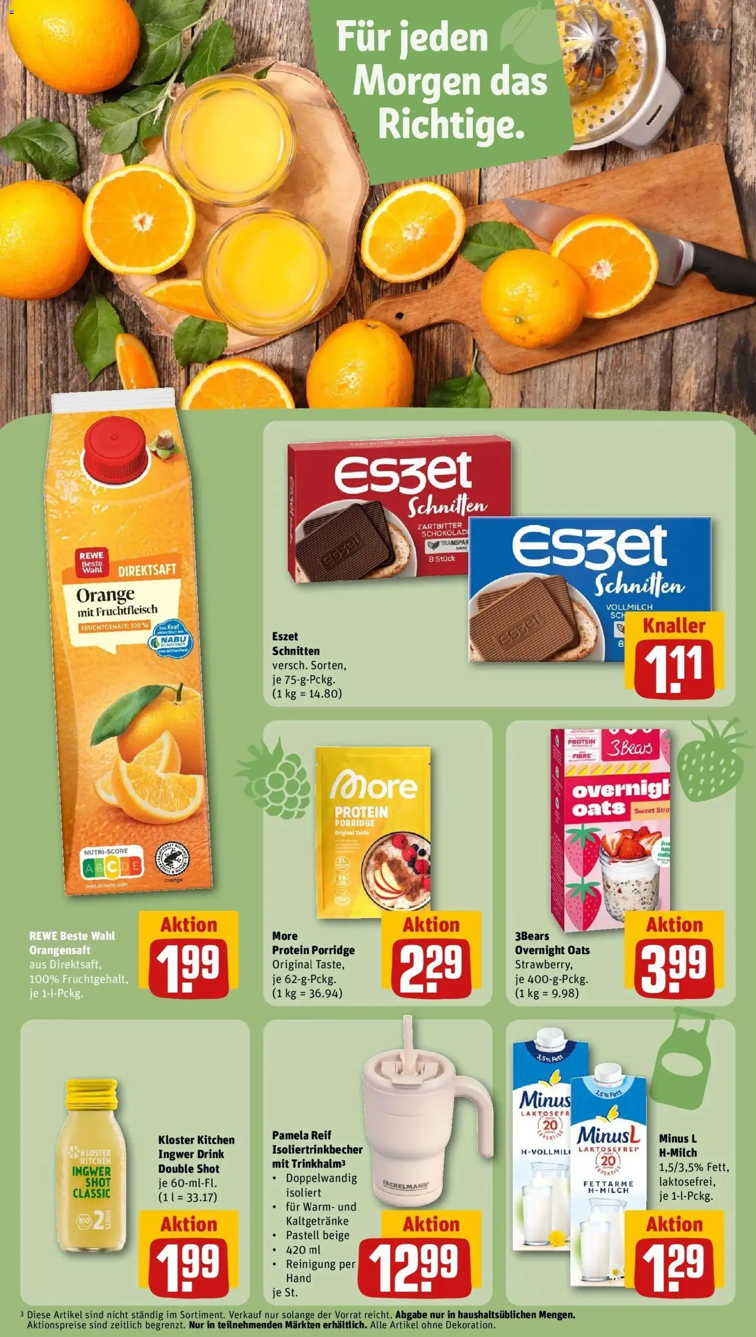 Rewe Prospekt Mechernich – gültig ab 27.07.2026 | Seite: 17 | Produkte: Milch, Schokolade, Orangensaft