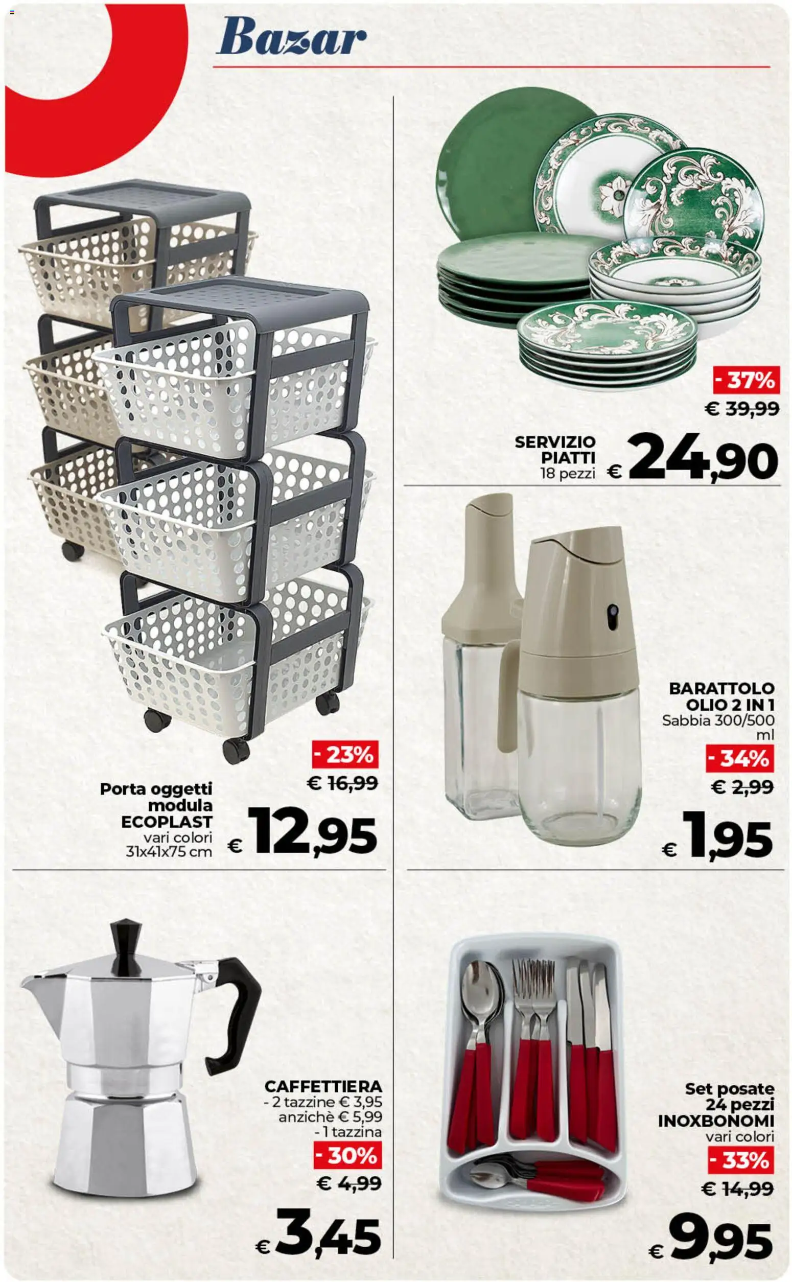 Volantino COOP del 29.05.2026 | Pagina: 47 | Prodotti: Posate, Caffettiera, Olio, Tazzina