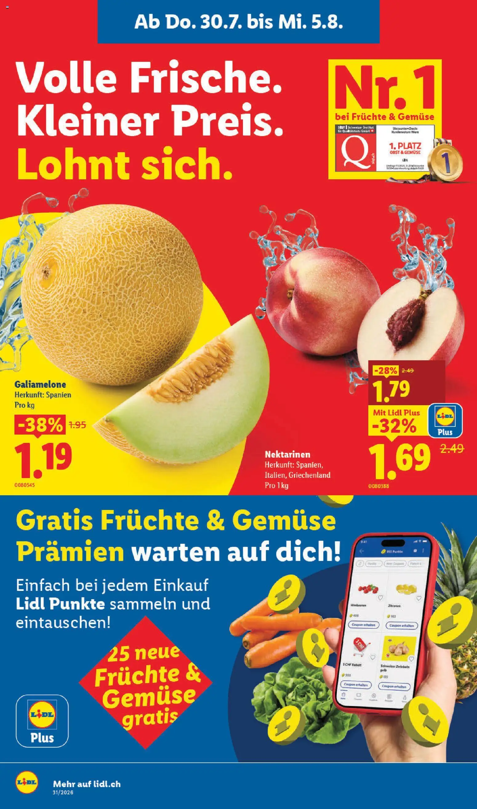 Lidl aktionen – gültig ab 30.07.2026 | Seite: 4 | Produkte: Zitronen, Nektarinen, Gemüse, Früchte