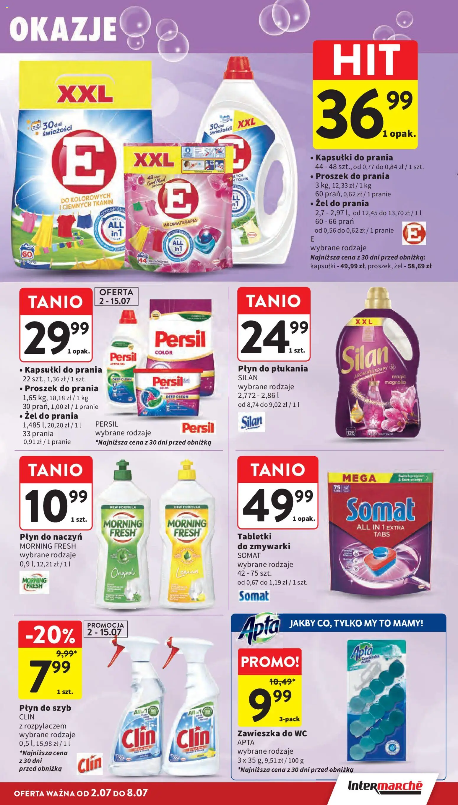 Intermarche gazetka od 02.07.2026 | Strona: 37 | Produkty: Płyn do szyb Clin, Persil, Kapsułki do prania, Proszek do prania