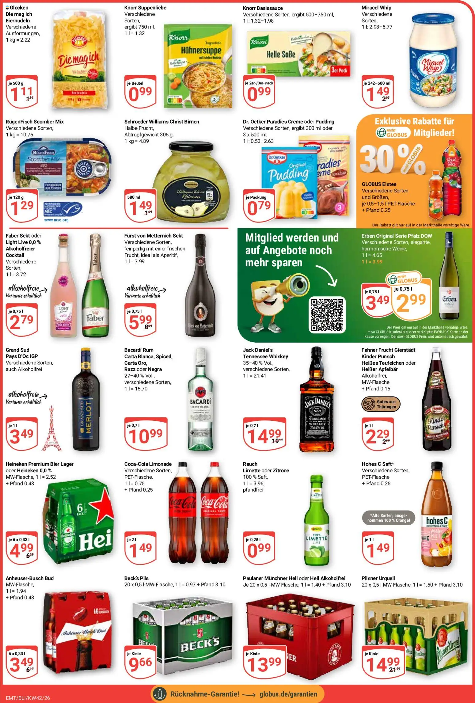 Globus Prospekt Erfurt – gültig ab 12.10.2026 | Seite: 3 | Produkte: Furst von metternich, Heineken, Zitrone, Limette