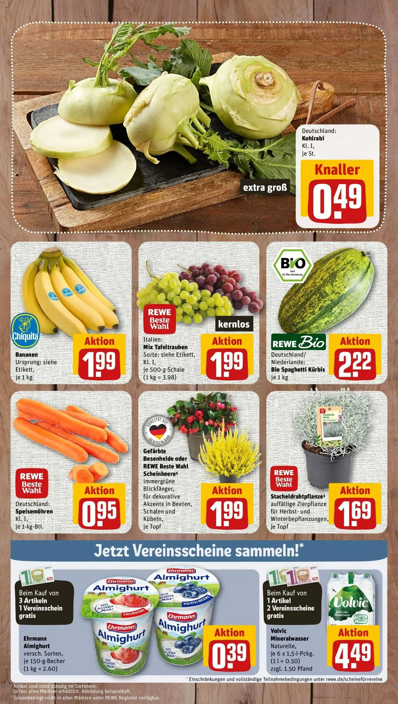 REWE Prospekt ab 14.09.2026 zum Blättern » Angebote | Seite: 3 | Produkte: Ehrmann almighurt, Spaghetti, Mineralwasser, Volvic
