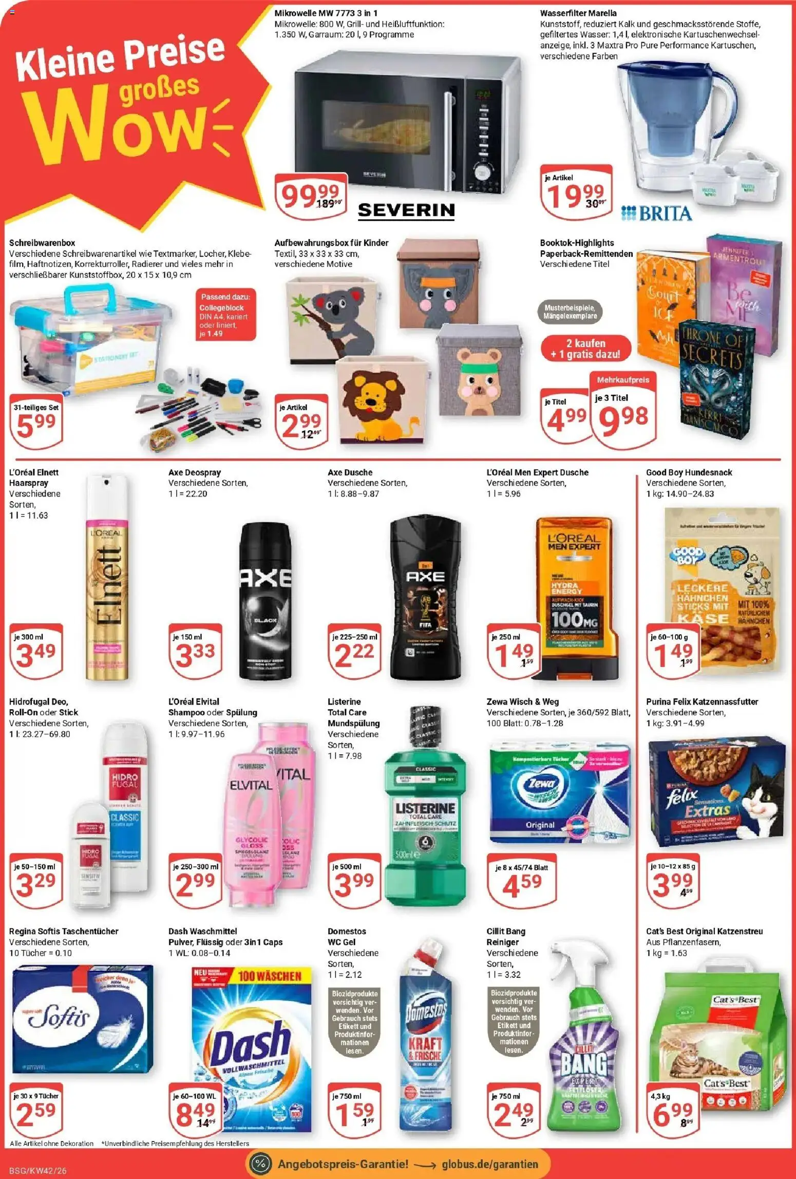 Globus Prospekt Braunschweig (ab 12.10.2026) » Angebote online | Seite: 4 | Produkte: Mikrowelle, Grill, Hahnchen, Wasser