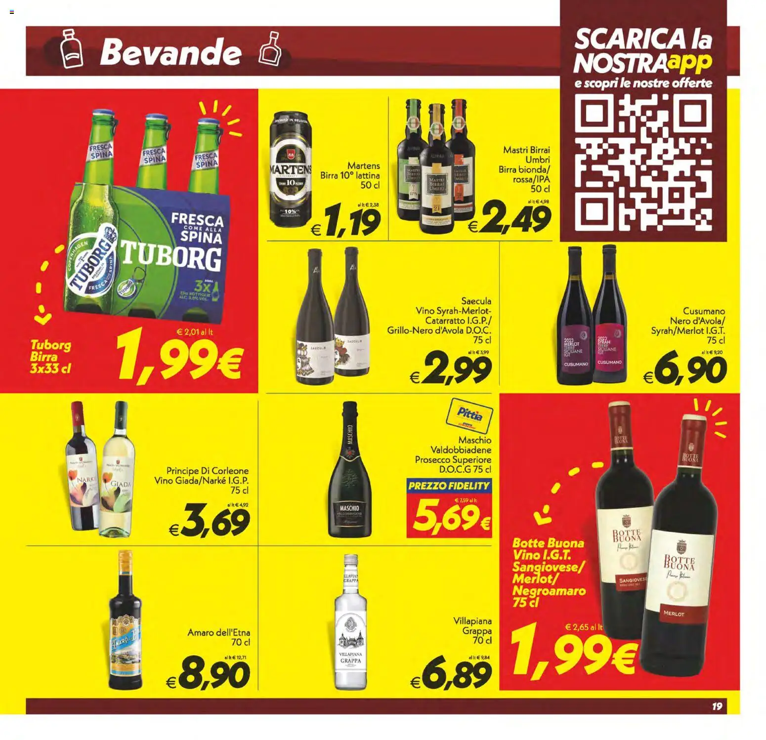 Volantino SuperConveniente del 13/10/2026 | Pagina: 19 | Prodotti: Birra, Bevande, Grappa, Amaro