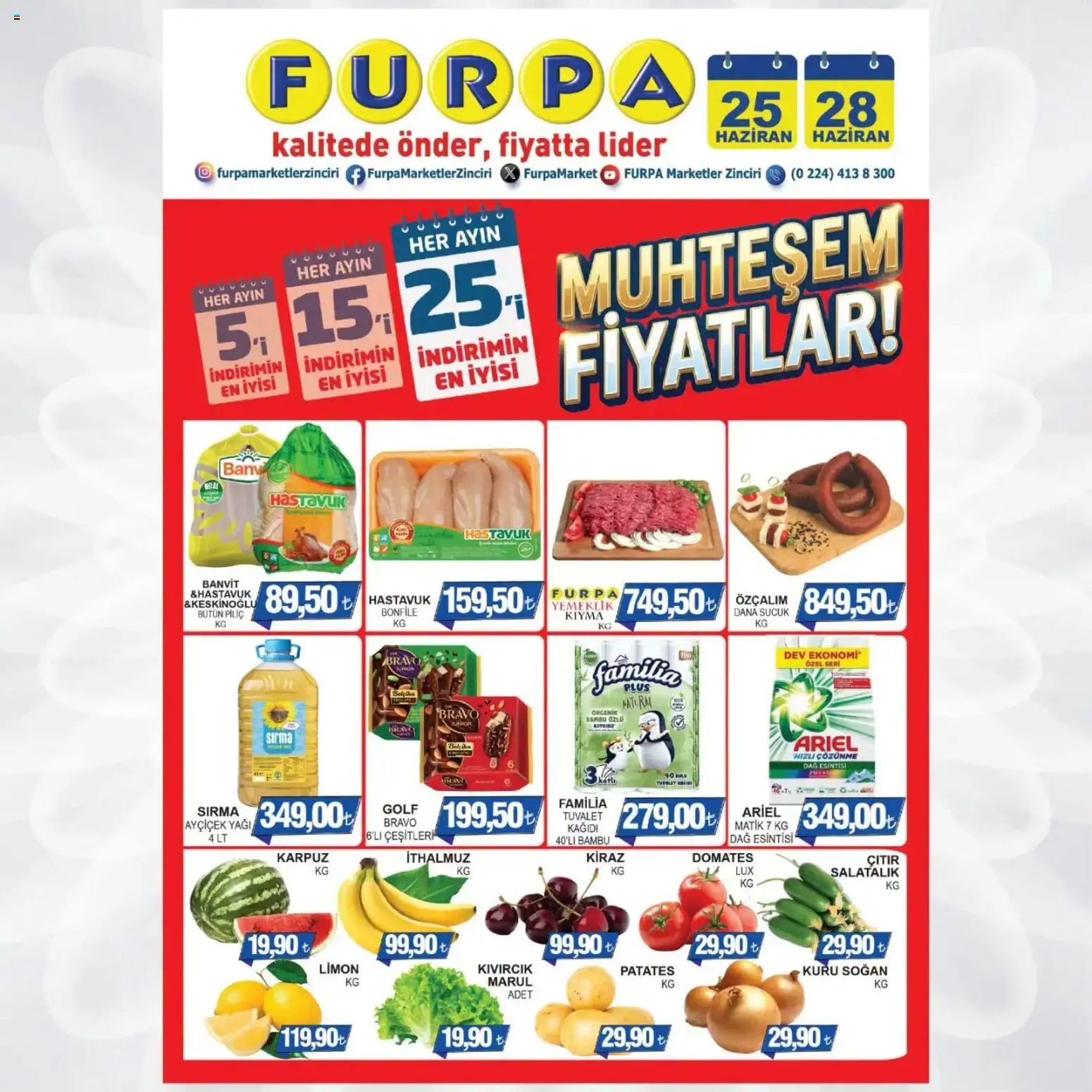 Furpa Katalog - 25 Haziran 2026 tarihinden itibaren geçerlidir | Sayfa: 1 | Ürünler: Patates, Limon, Piliç, Kiraz