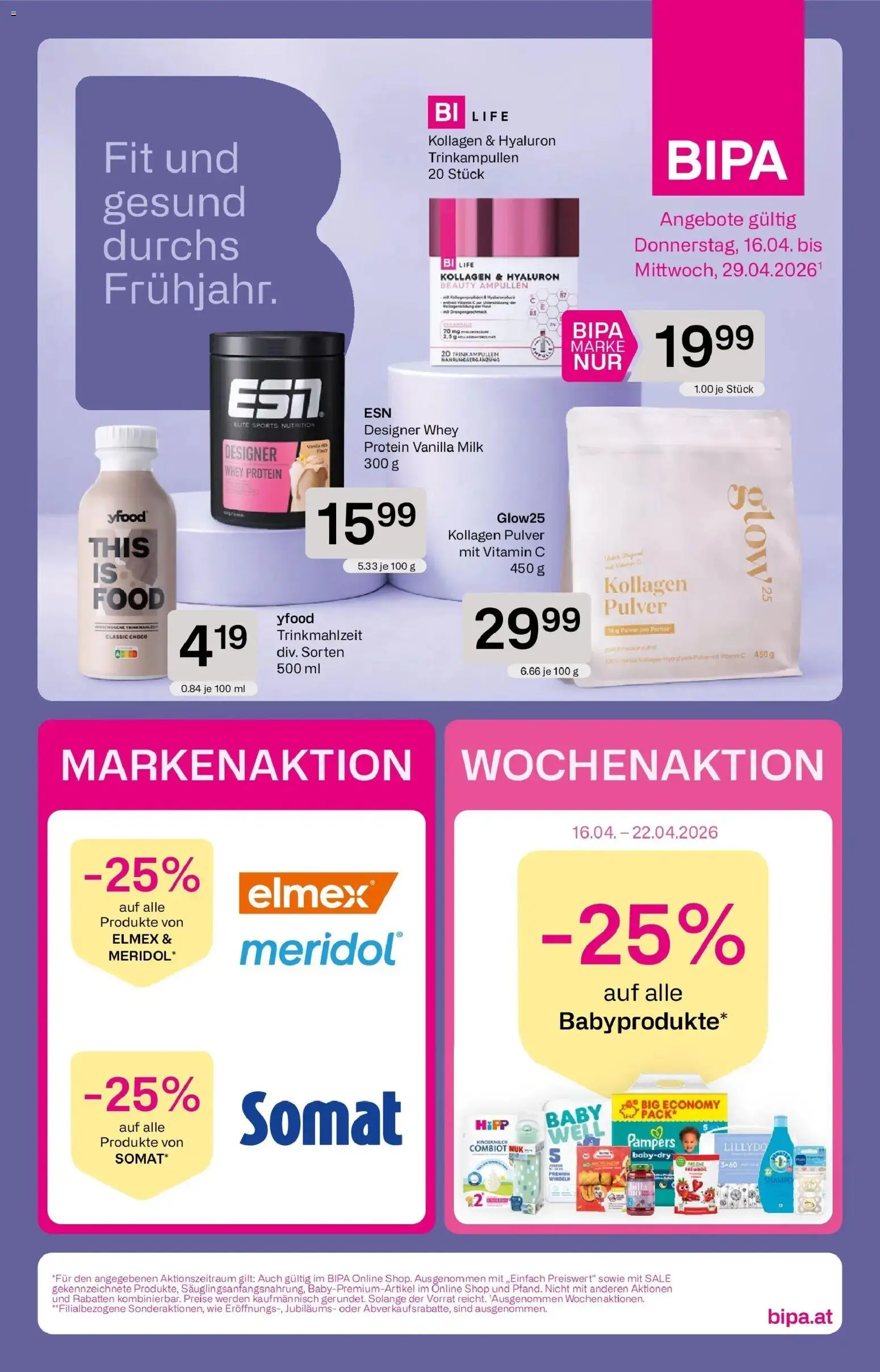 Bipa Linz, Wien, Güssing gültig ab 16.04.2026 | Seite: 1 | Produkte: Pampers