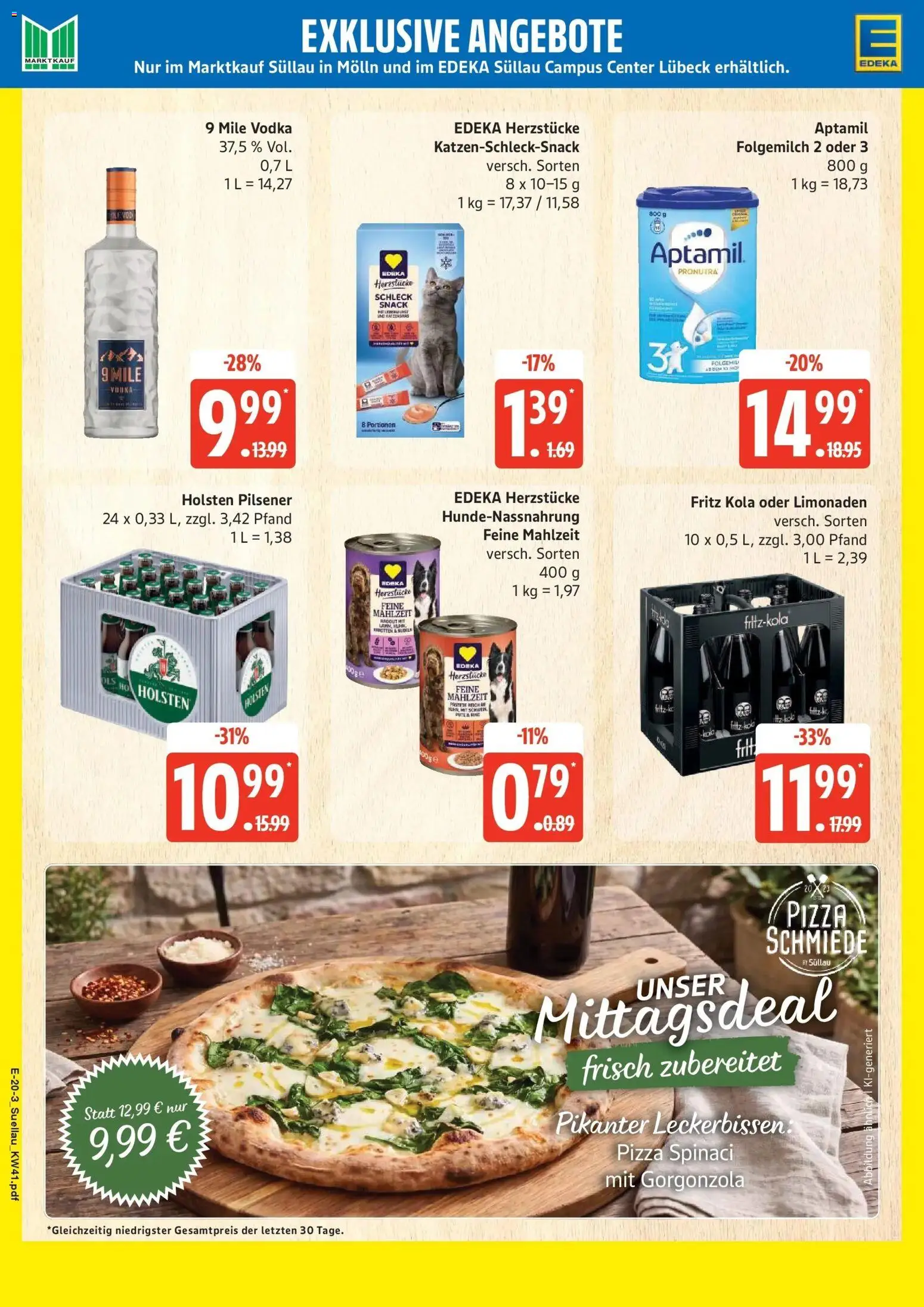 Edeka Prospekt Lübeck (ab 05.10.2026) » Angebote Online | Seite: 28 | Produkte: Pute, Fritz kola, Holsten, Vodka