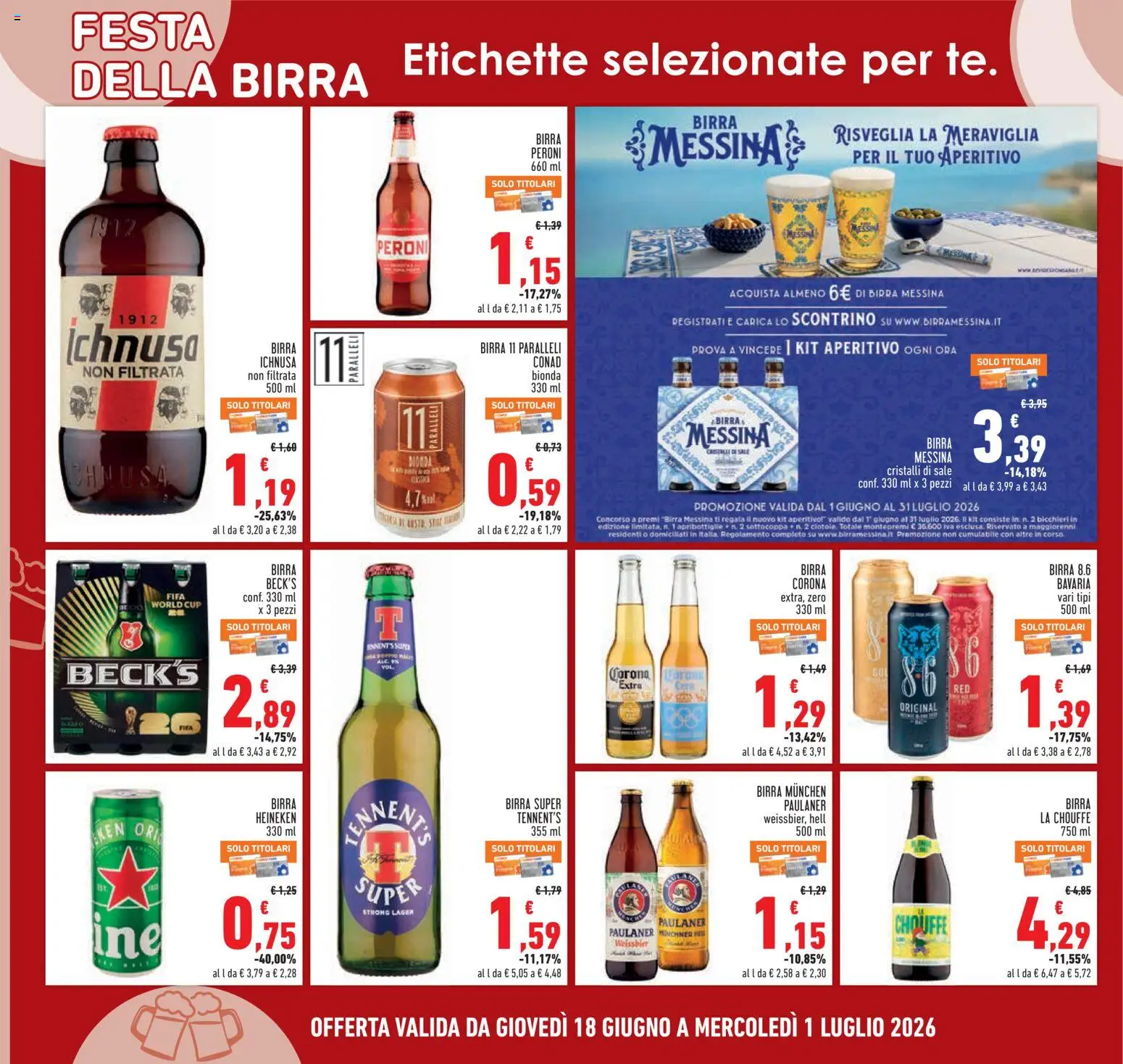 Volantino Conad del 18.06.2026 | Pagina: 16 | Prodotti: Birra, Sale, Heineken, Aperitivo