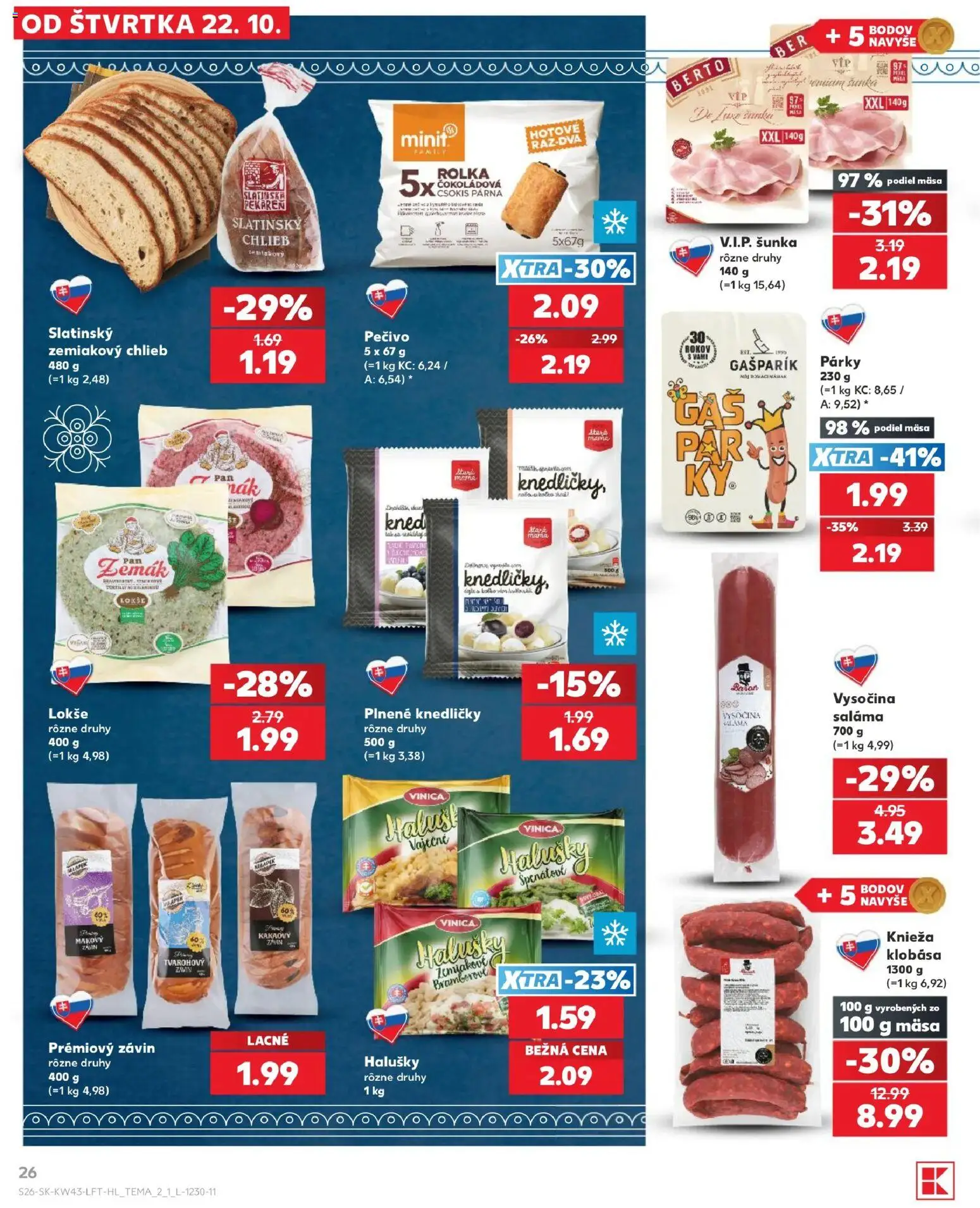 Kaufland SK akciós ujság - amely érvényes a következő dátumtól: 2026.10.22. | Oldal: 26 | Termékek: Párna