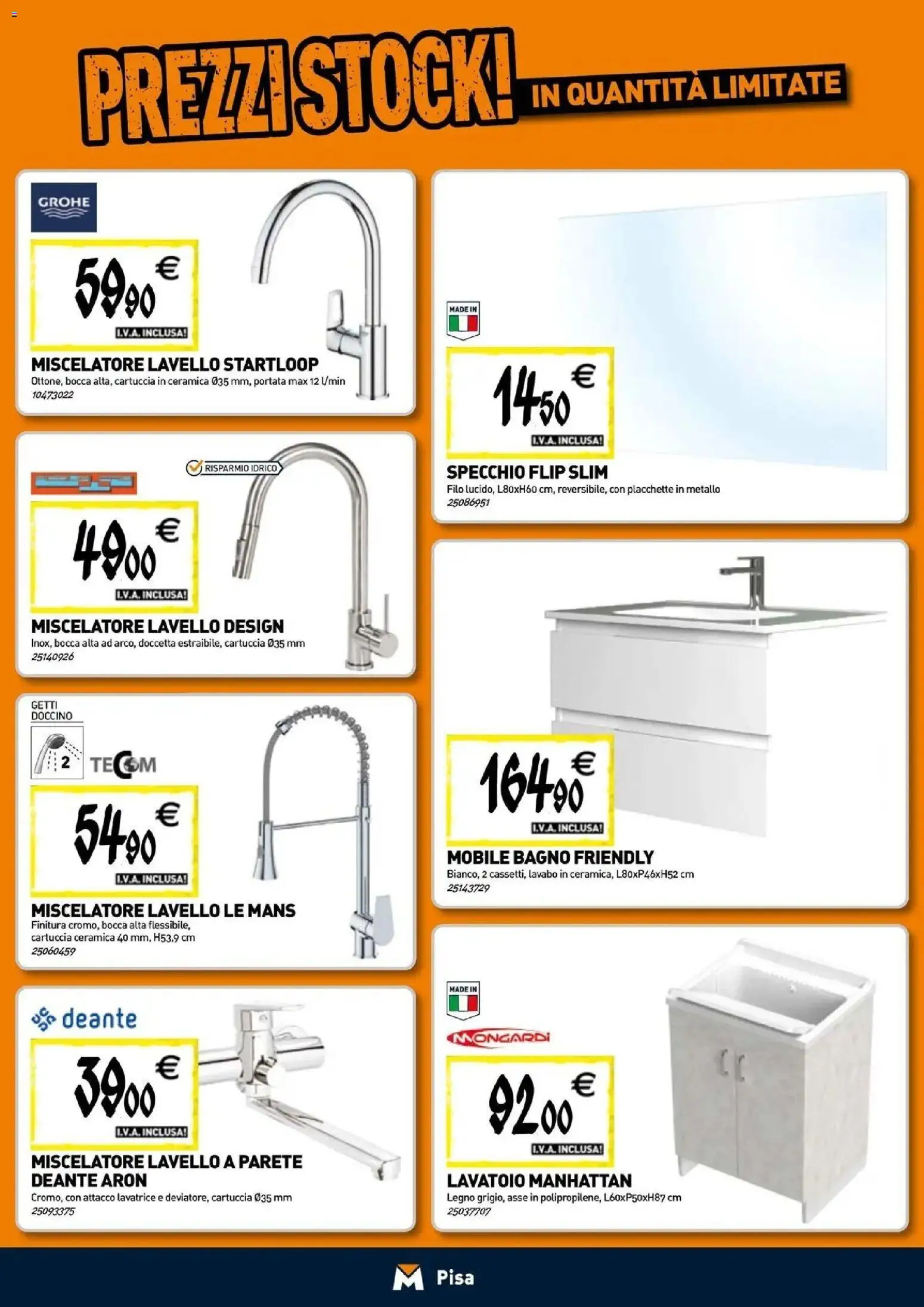 Nuovo TECNOMAT catalogo Pisa dal 24/09/2026 > offerte anteprima 🛍️ | Pagina: 5 | Prodotti: Lavello, Lavatrice, Miscelatore, Specchio
