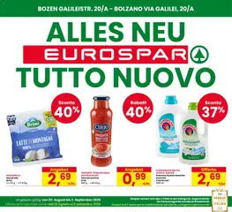 Anteprima del volantino Eurospar volantino Tutto Nuovo Bolzano valido a partire dal 20/08/2026