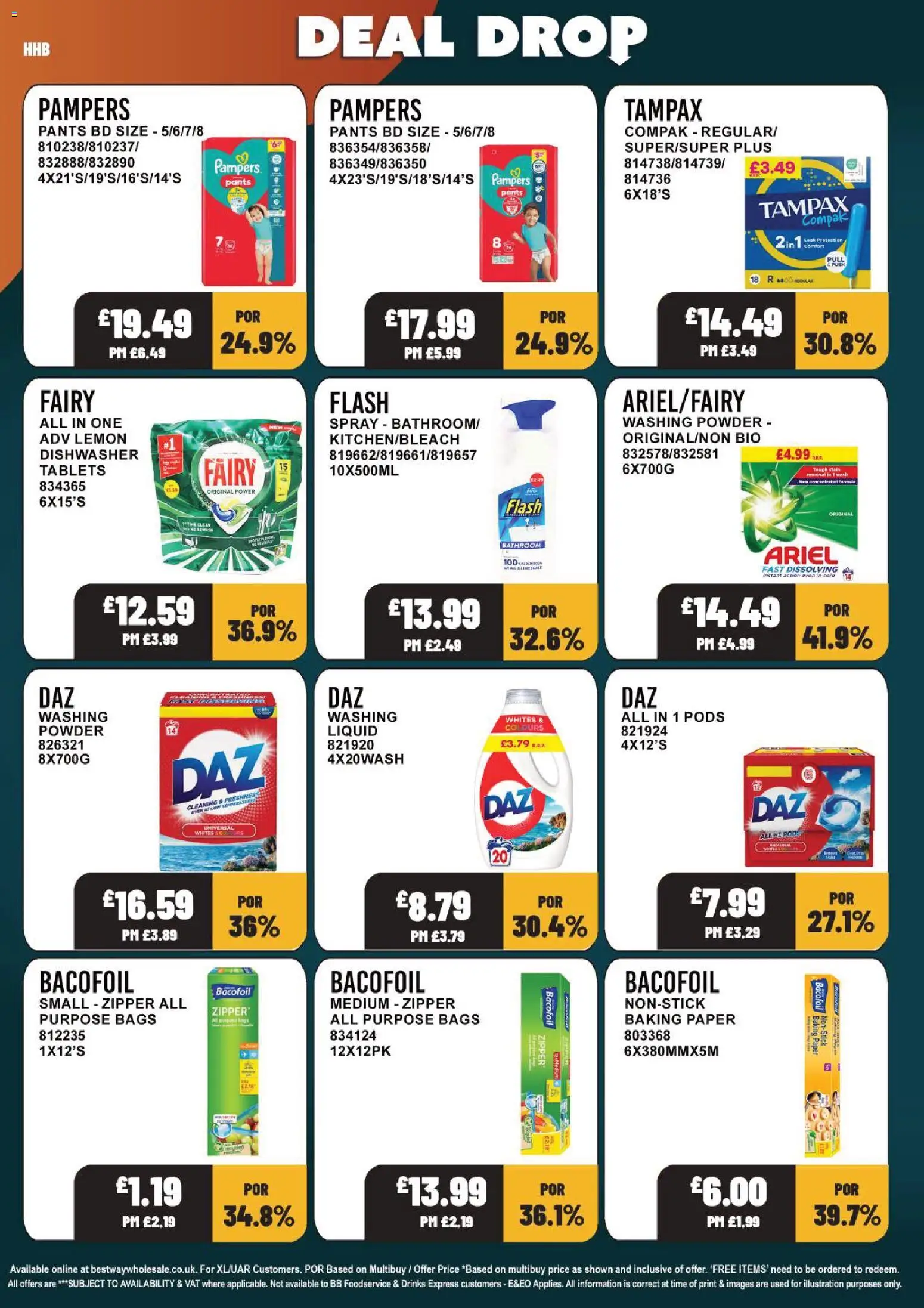 {H1} | Page: 22 | Products: Baking paper, Powder, Drinks, Lemon