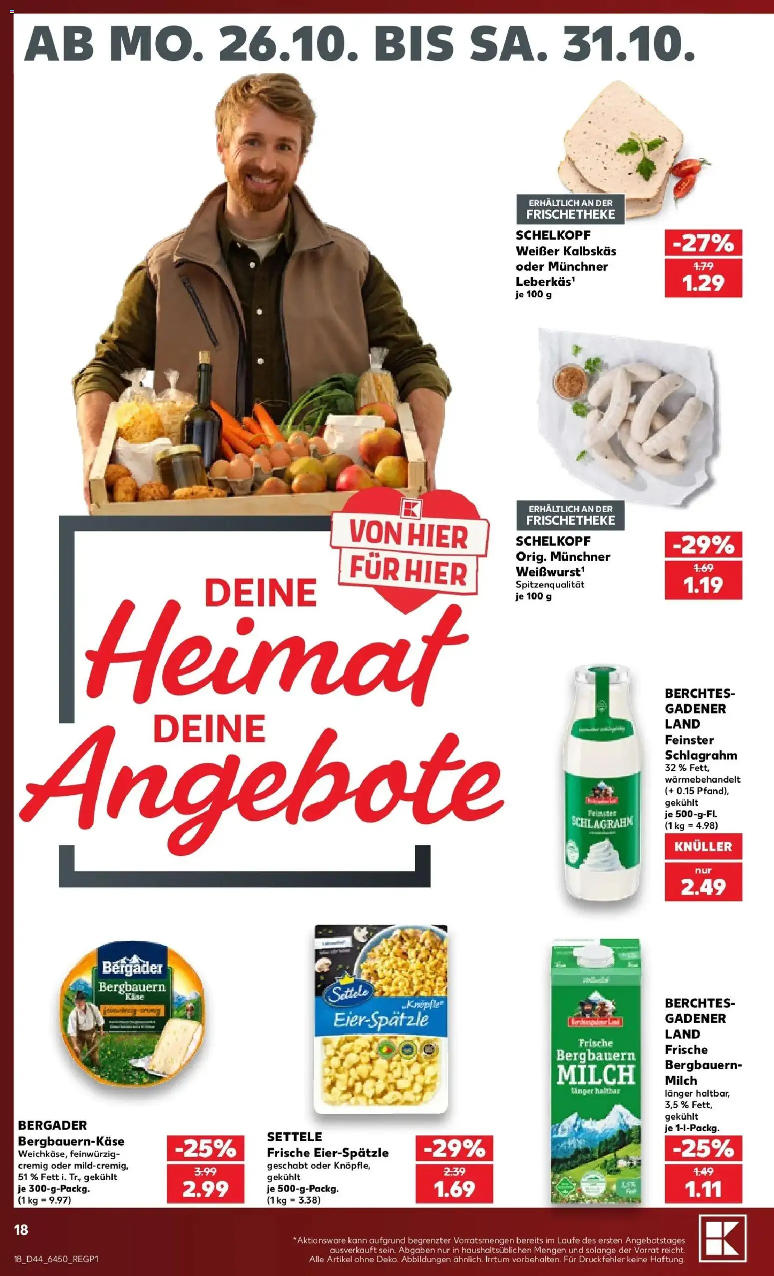 Prospekt Kaufland ab 26.10.2026 » Angebote Online zum Blättern | Seite: 22 | Produkte: Milch
