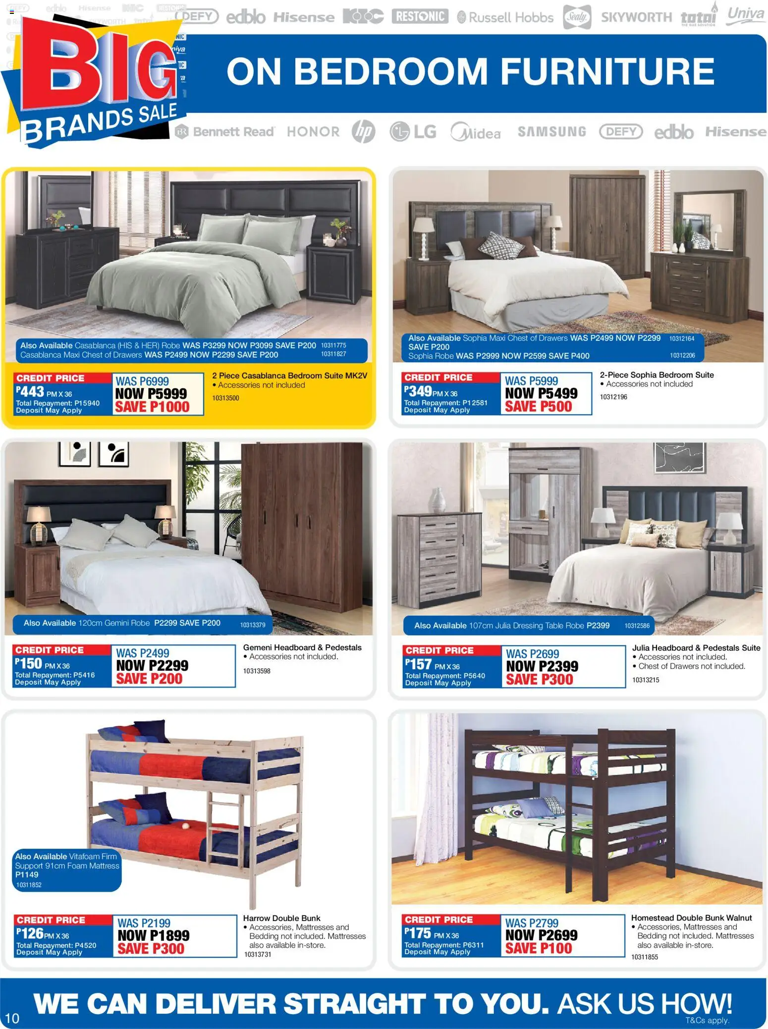 New OK Furniture catalogue – valid from 13.04.2026 | Page: 10 | Products: Headboard, Mattress, Chest of drawers, Table