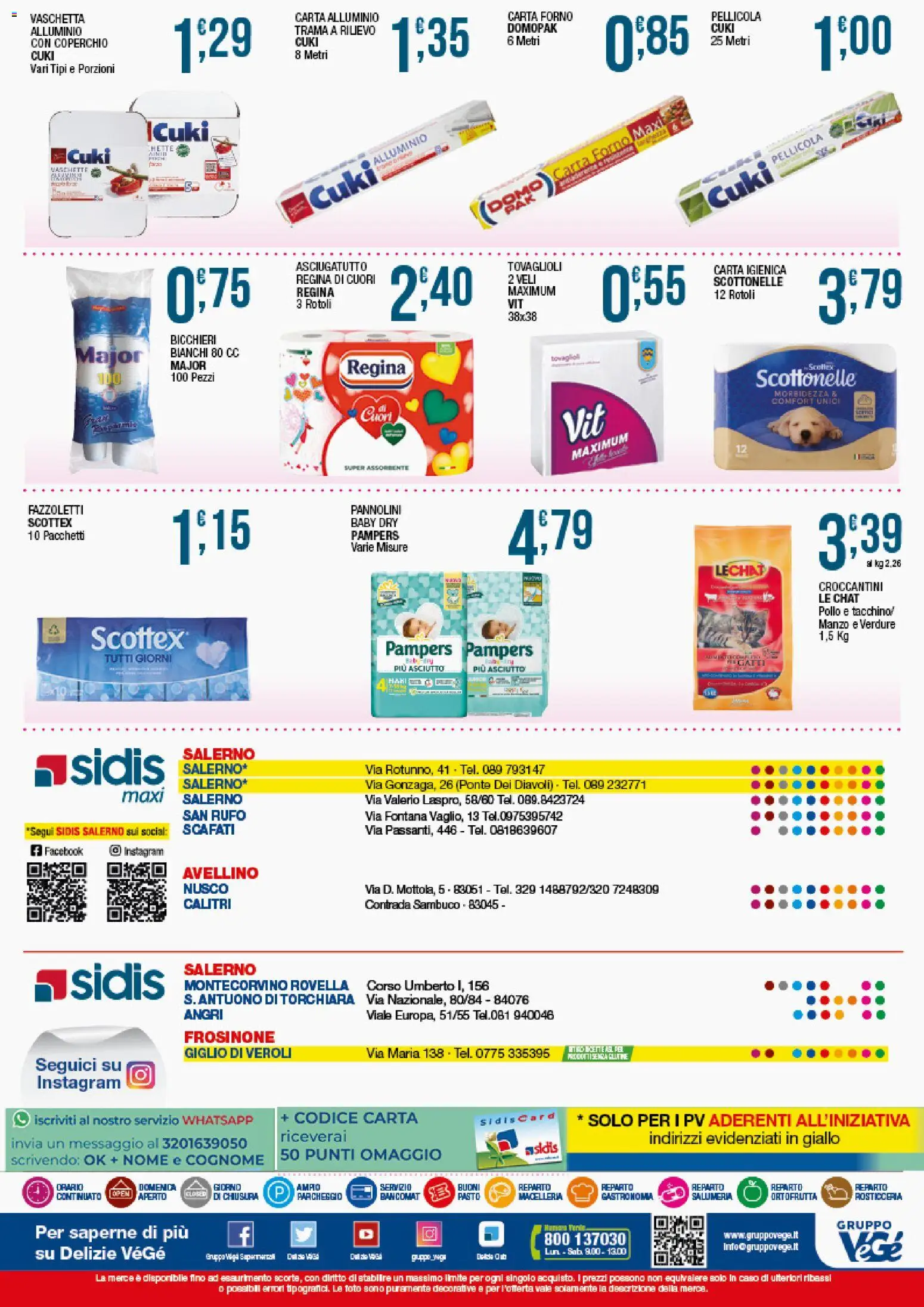 Volantino Sidis del 19/10/2026 | Pagina: 24 | Prodotti: Pollo, Manzo, Fazzoletti, Vaschette