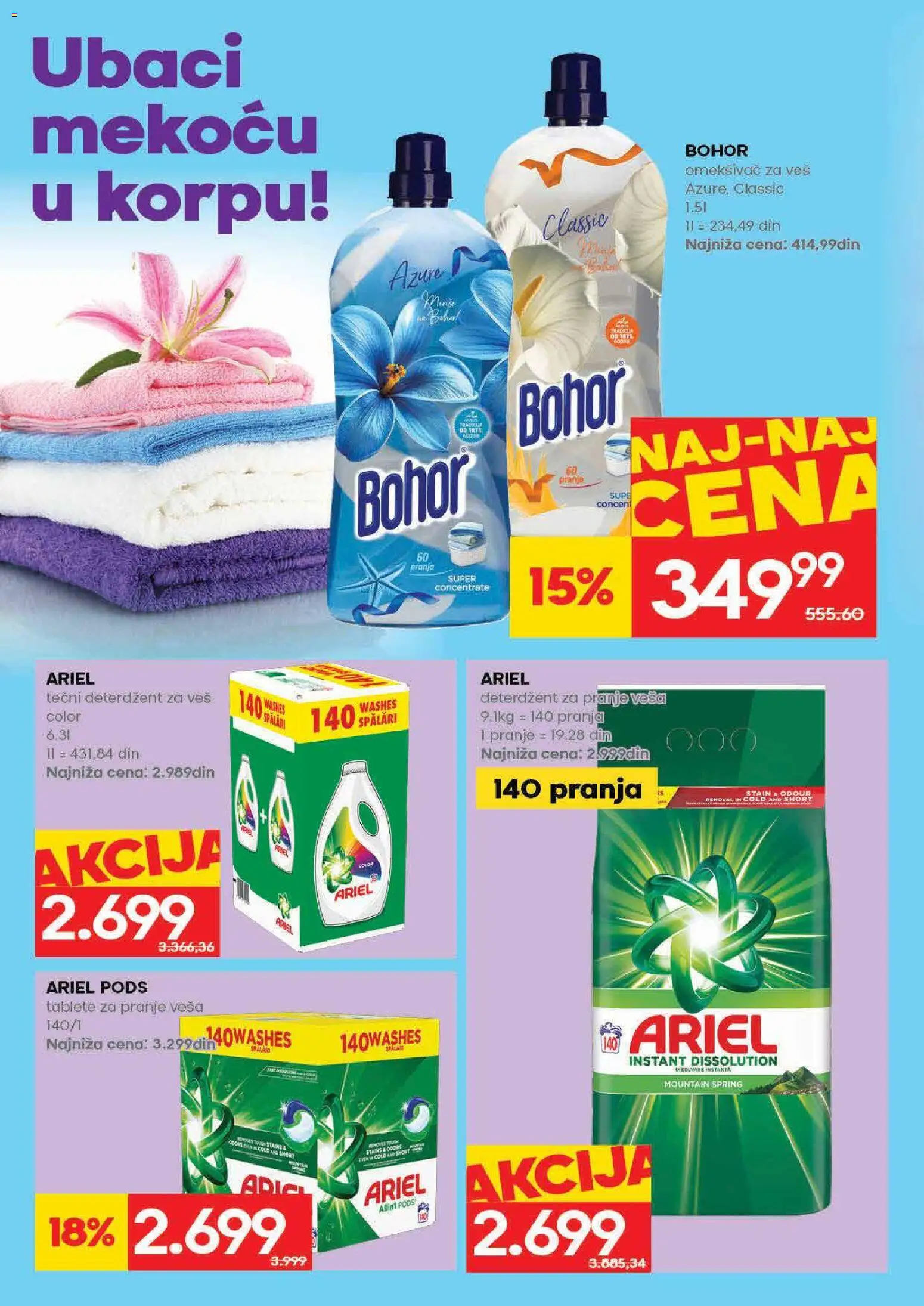 Roda katalog - važi od 11.06.2026 | Strana: 30 | Proizvode: Deterdžent, Tečni deterdžent, Ariel, Omekšivač za veš