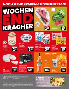 Famila Prospekt ab 17.08.2026 gültig | Seite: 28 | Produkte: Philadelphia, Melone, Aperol, Frischkase