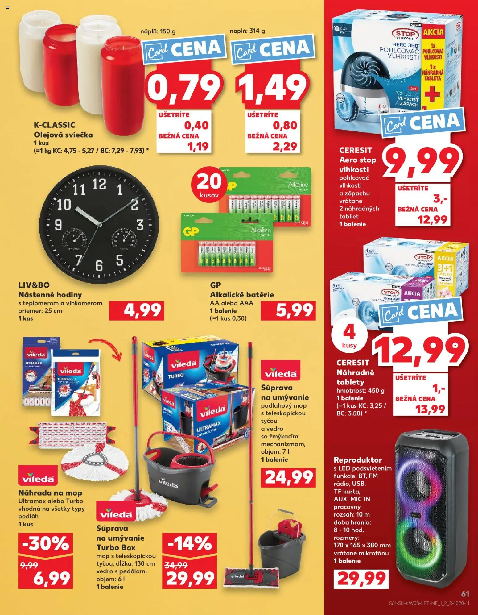 Kaufland SK akciós ujság - amely érvényes a következő dátumtól: 2026.02.19. | Oldal: 61 | Termékek: Só, Vileda