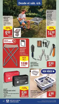 Vista previa ADVENTURIDGE® Silla de camping, 55 x 53 x 70 cm. Ultraligera y plegable. Con bolsa de transporte. Unidad válido desde el 01.06.2026 | Página: 28