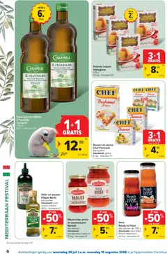 Saus Ready to Pizza, alle soorten van 350 g - Voorbeeld van een folder van Carrefour, geldig van 29/07/2026 | Pagina: 6 | Producten: Pizza, Olijfolie, Saus, Oliën