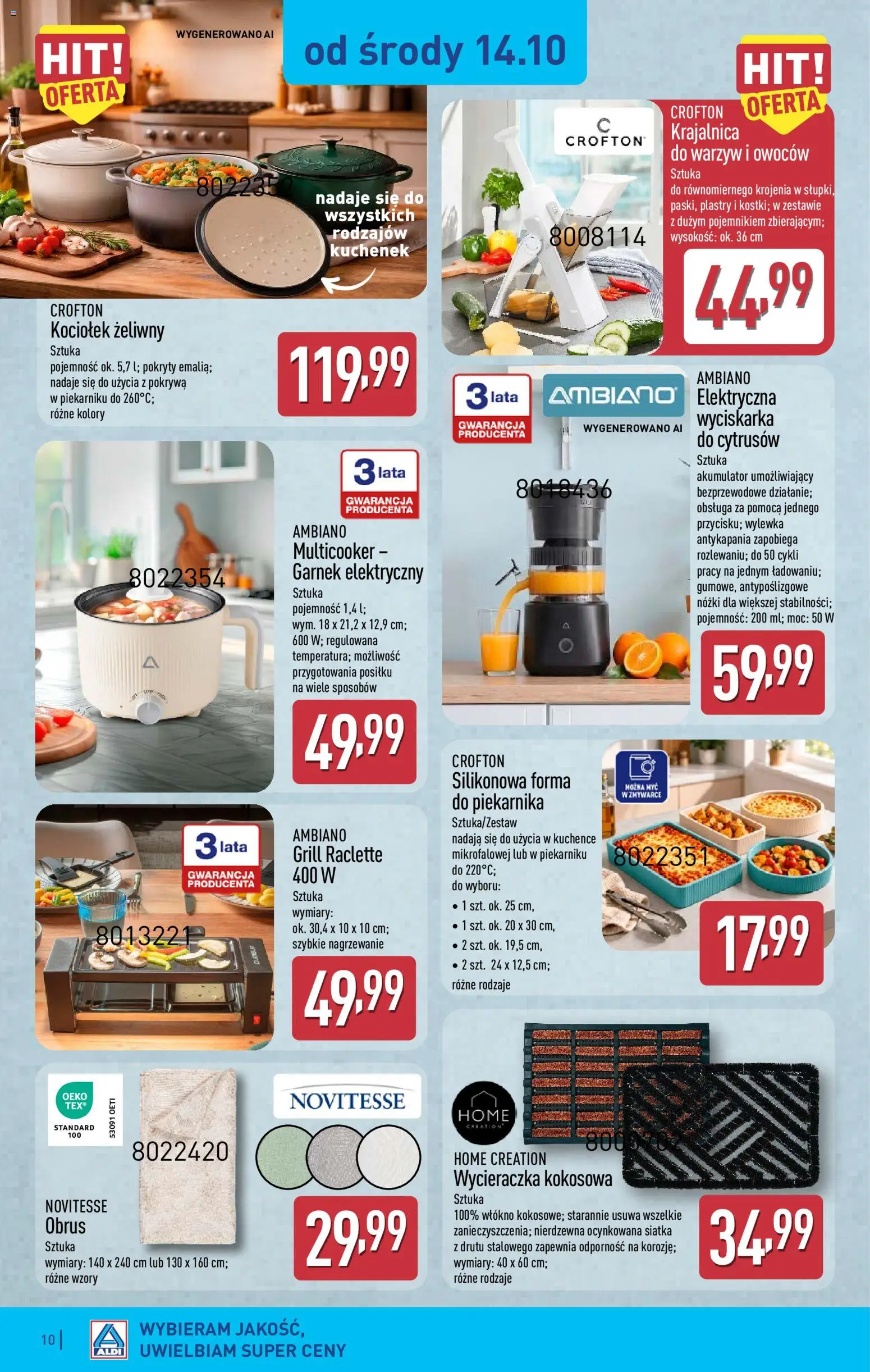Aldi Polsko leták - Ostatnie sztuki w wybranych sklepach od 14.10.2026 | Strana: 10 | Produkty: Forma