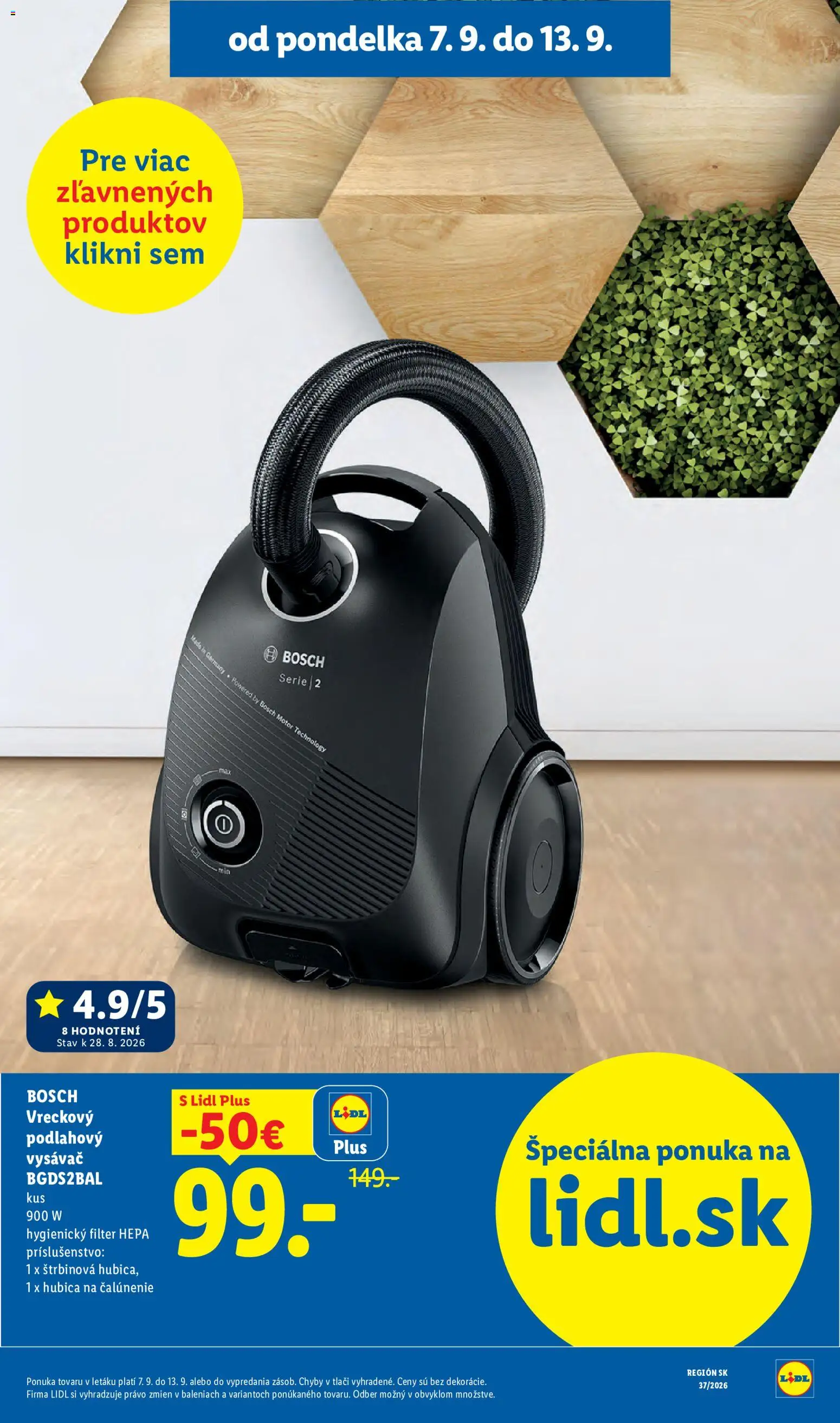 Nové Lidl akcie – leták je platný od 07.09.2026 | Strana: 51 | Produkty: Bosch, Vysávač