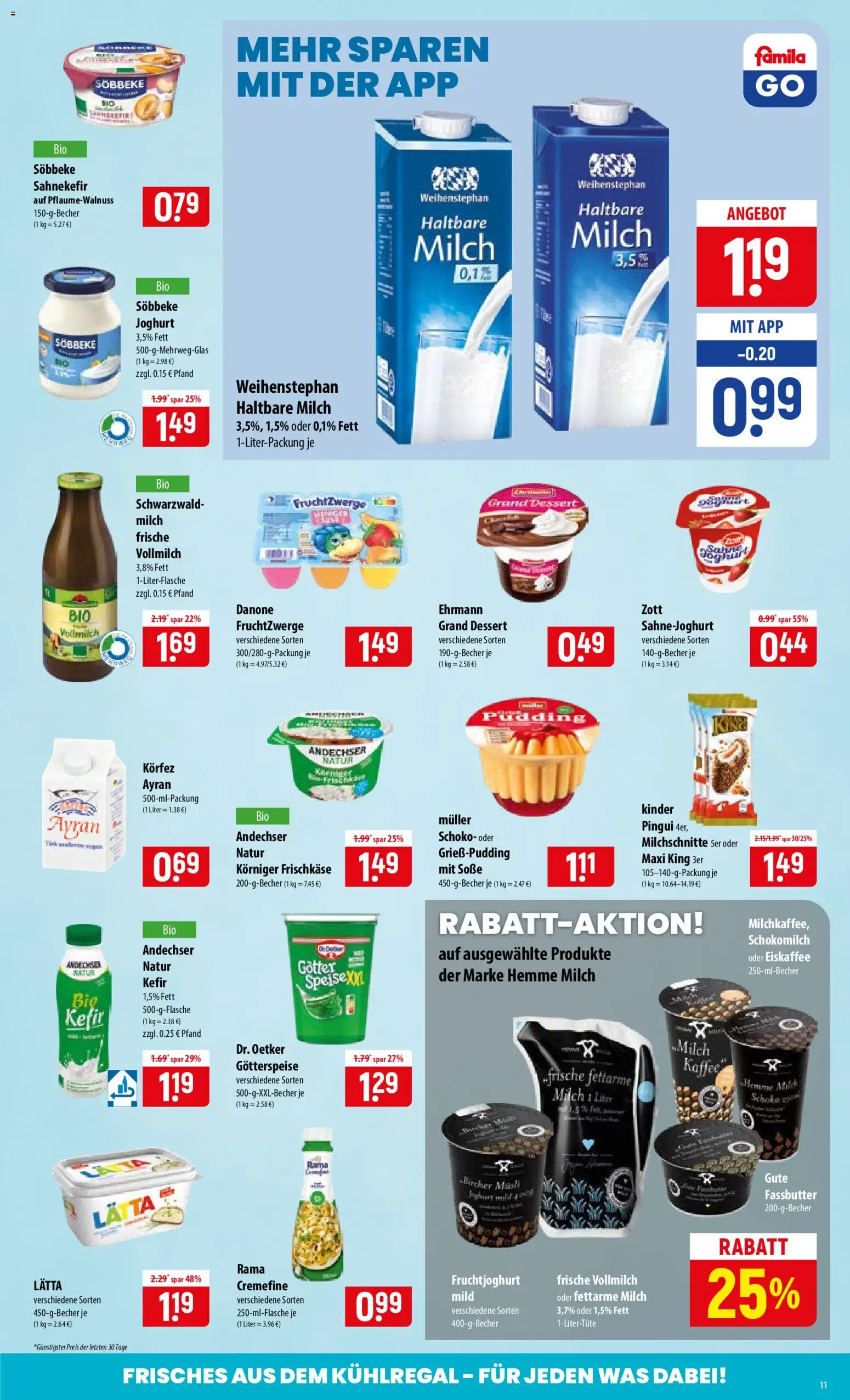 Famila Prospekt – gültig ab 29.06.2026 | Seite: 11 | Produkte: Fruchtzwerge, Fruchtjoghurt, Soße, Lätta