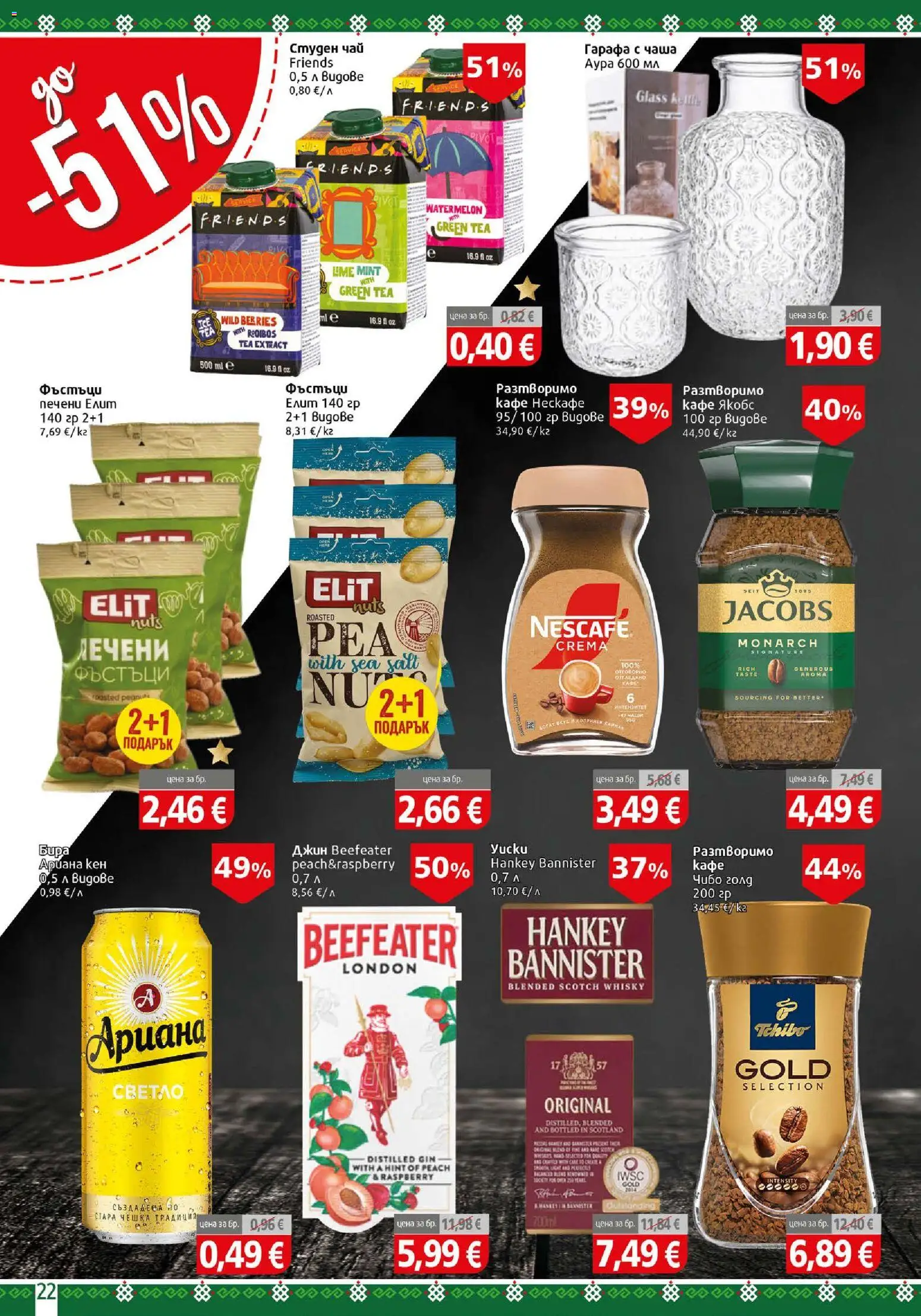 {H1} | Страница: 22 | Продукти: Чай, Джин, Печени, Студен чай