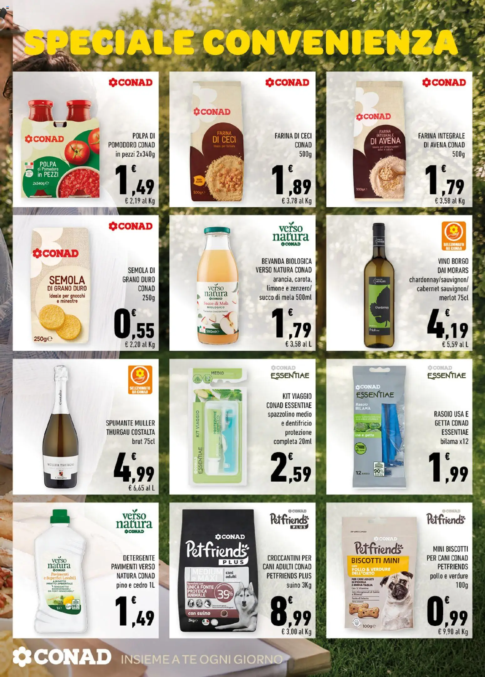 Volantino Conad del 10.06.2026 | Pagina: 7 | Prodotti: Rasoio, Dentifricio, Farina, Vino bianco
