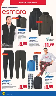 Vista previa ESMARA MEN Chaqueta sudadera, Bolsillos laterales y elásticos en las mangas y el dobladillo. Forro polar extra suave y cálido. 2 modelos. válido desde el 26/10/2026 | Página: 10 | Productos: Chaleco, Chaqueta, Pijama, Pantalón de chándal