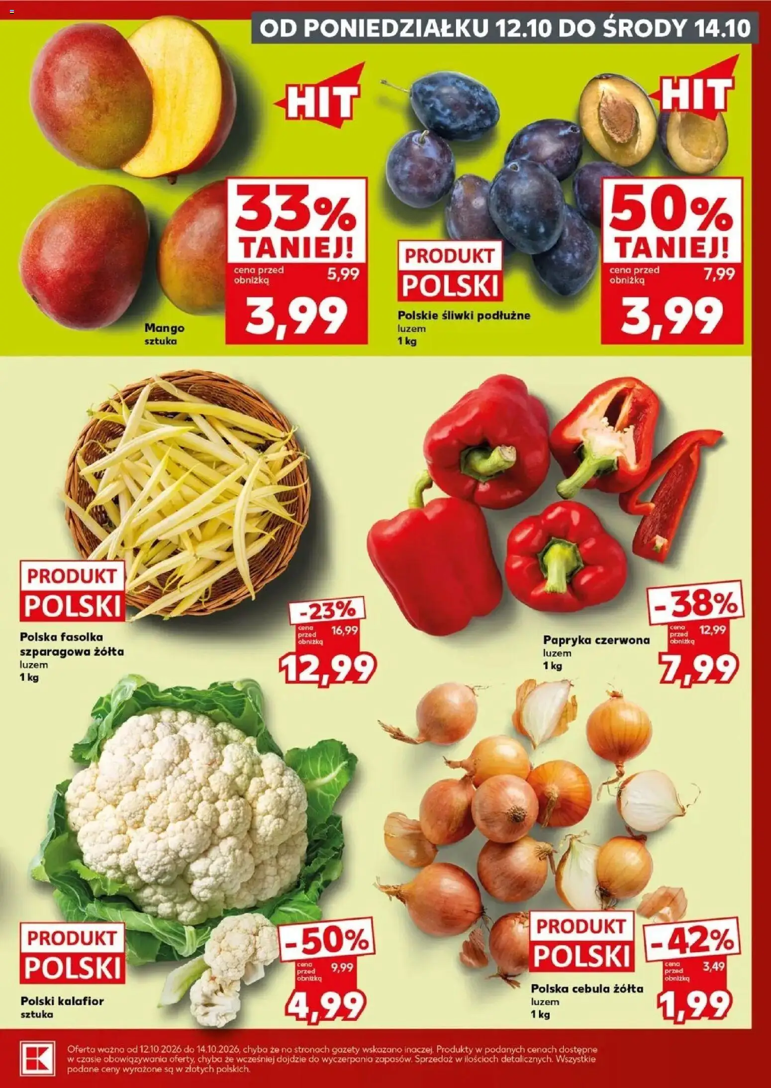 Kaufland gazetka - Mocny start od 12.10.2026 - od jutra PDF | Strona: 3 | Produkty: Cebula, Gazety, Papryka, Śliwki