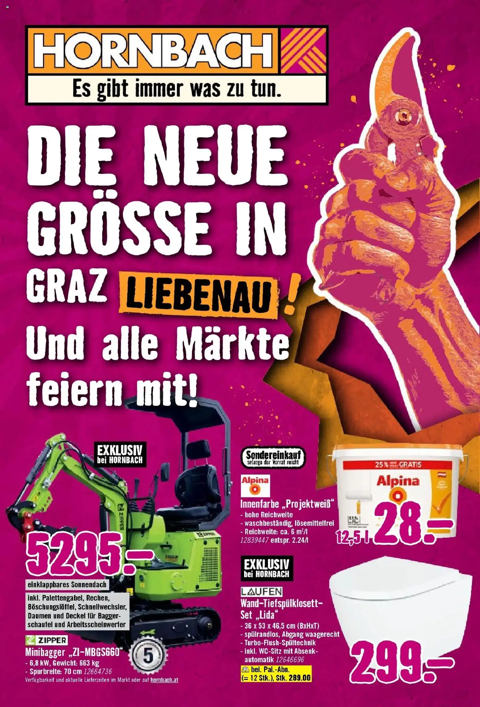 Hornbach - Hornbach: Es gibt immer was zu tun. von 16.09.2026 - Aktuelle Angebote | Seite: 1 | Produkte: Gewicht