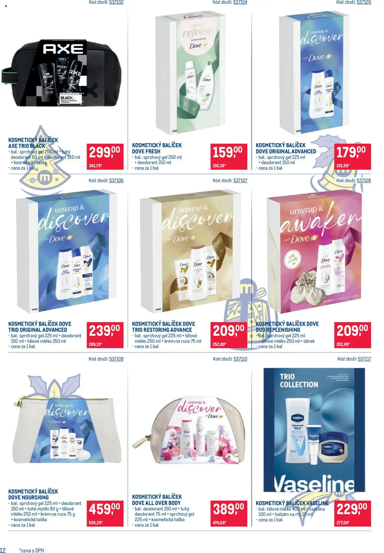 Makro leták - Dárkové balíčky od 21.10.2026 | Strana: 12 | Produkty: Tělové mléko, Mýdlo, Mléko, Taška